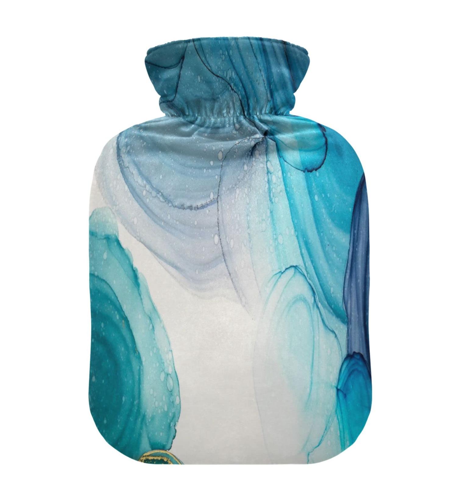 Spanish Marble Green Heat Bottle with Cover | 1L Pain Relief & Bed Warmer for Muscle Injuries - Buy Online on GoSupps.com