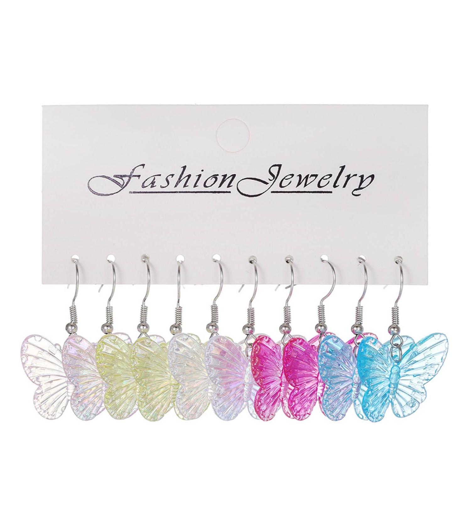 FEYLIE Cute Butterfly Dangle Earrings for Women & Girls | Lightweight Acrylic Jewelry | Trendy Fashion Earrings - Buy Online on GoSupps.com