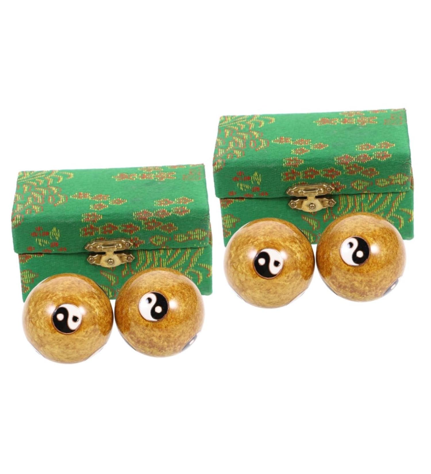 JECOMPRIS 4-Piece Massage Balls Set | Premium Stress Relief Balls for Adults | Hand Massage Devices for Relaxation & Training - Buy Online on GoSupps.com
