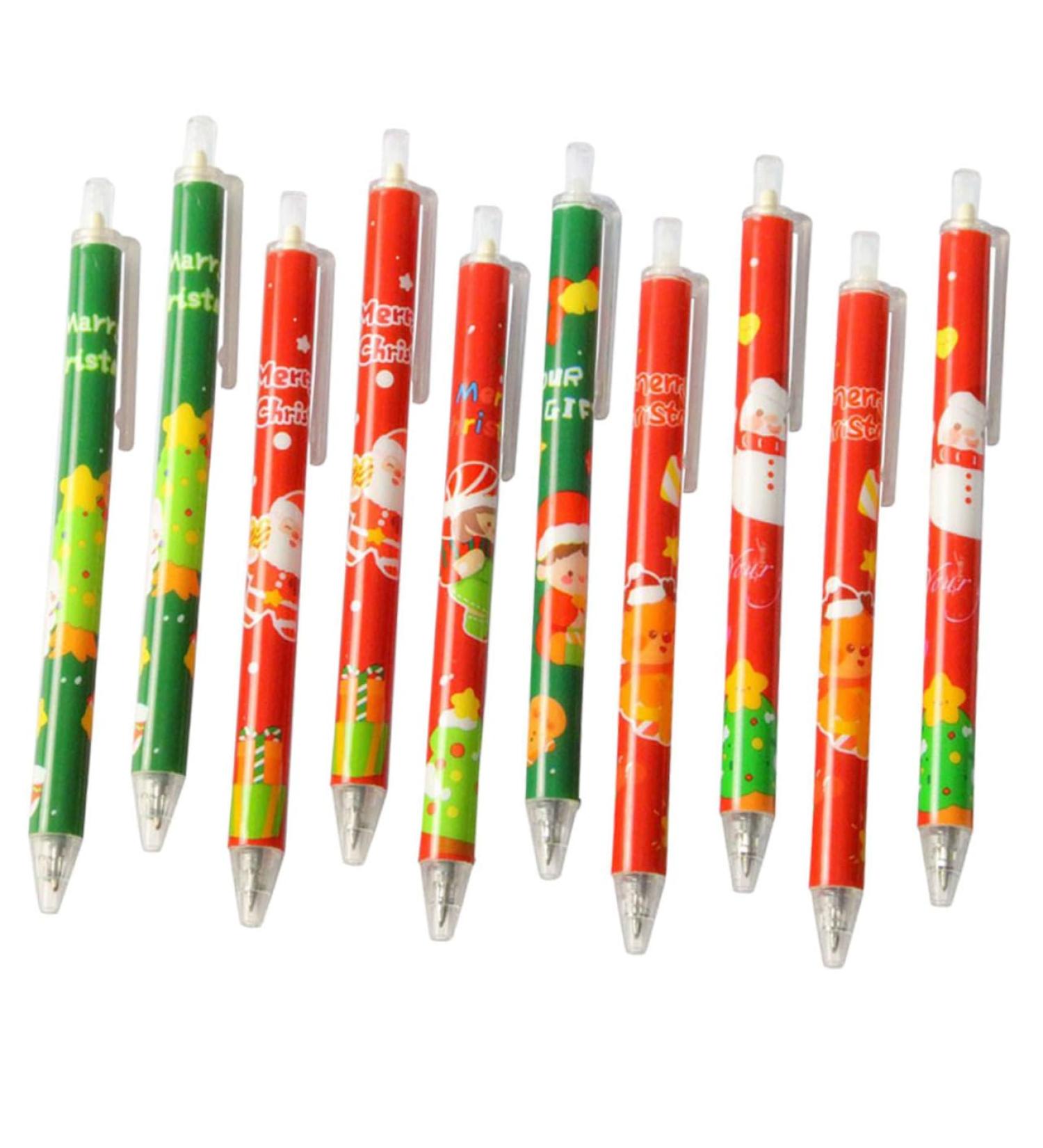 Lurrose Promotional Products 20pcs Xmas Stationery Christmas Taking Plastic Random Writing Prize Style Portable Pens Themed - Buy Online on GoSupps.com