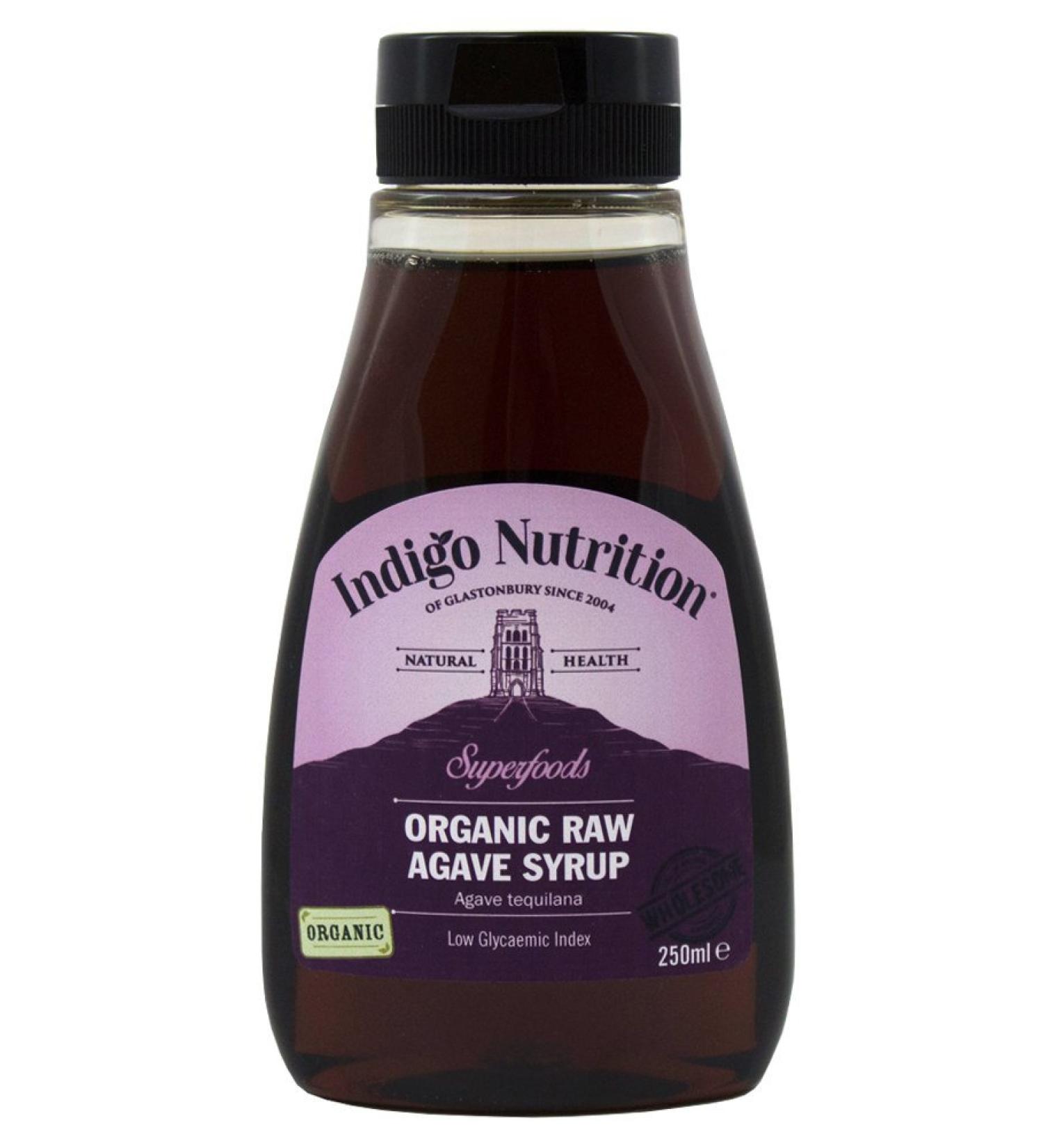 Indigo Herbs Organic Agave Syrup - Dark & Raw 250ml - Buy Online on GoSupps.com