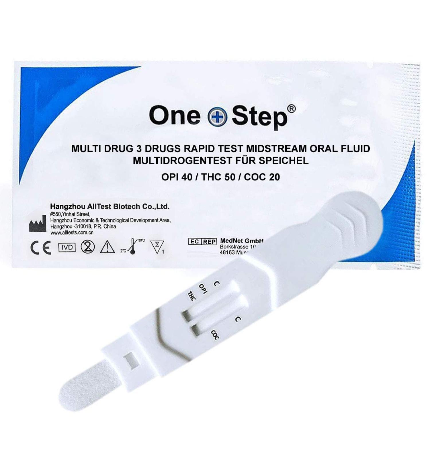 Buy 2 x One+Step Multi Rapid Drug Test for Saliva - THC Cocaine Opiates Detection | Fast Shipping Internationally - Buy Online on GoSupps.com