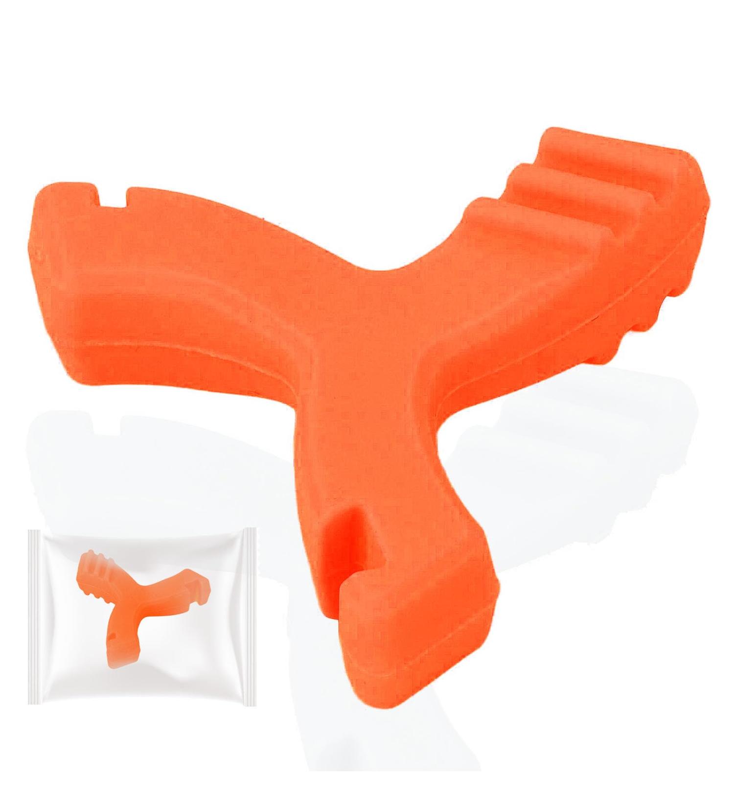 Food Grade Silicone Y Shaped Teeth Aligner Tray - Neon Orange - 1 Piece | International Shipping Available - Buy Online on GoSupps.com