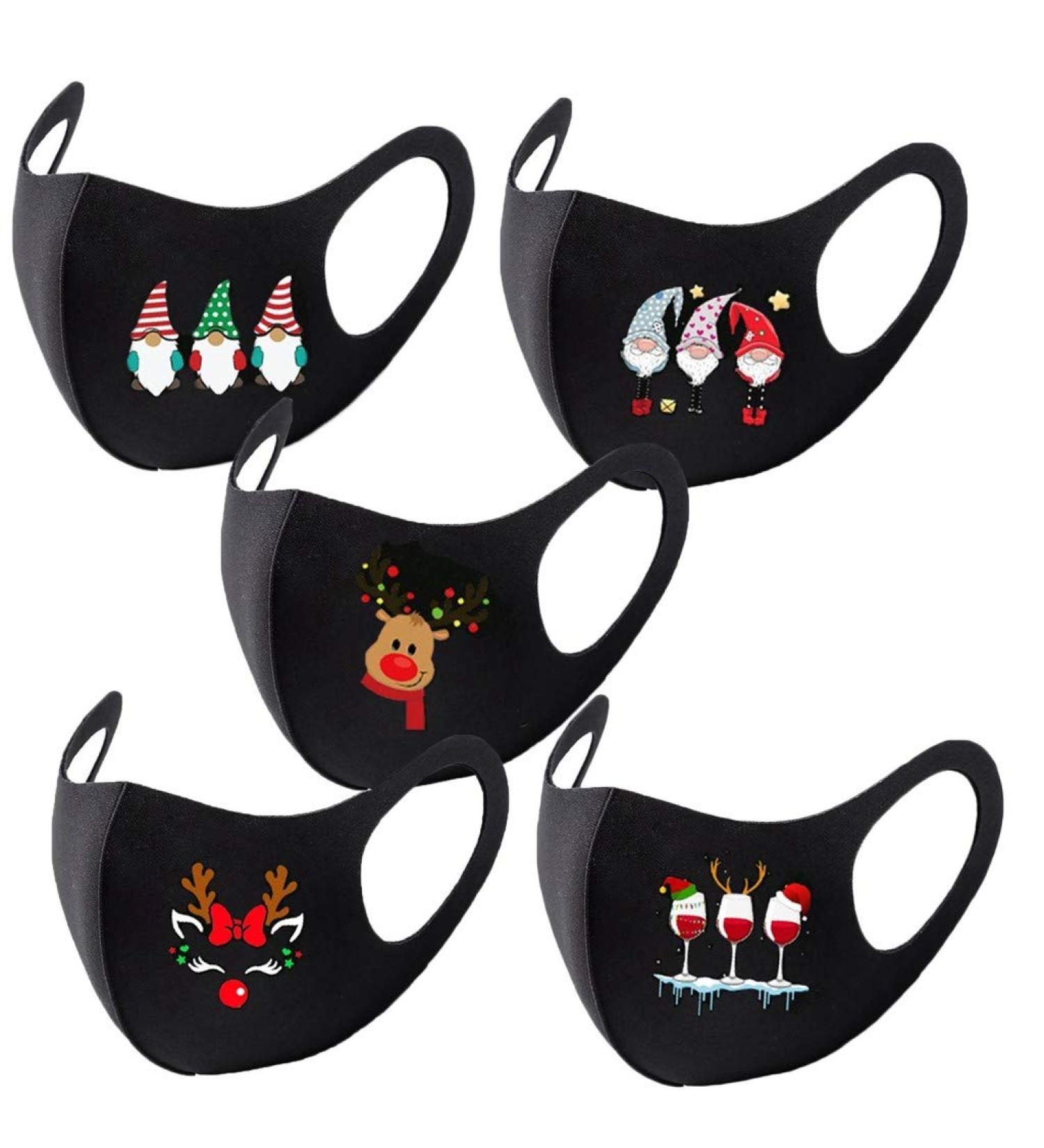 Riou 5-Piece Washable Cotton Face Mask Set - Breathable & Dustproof Protection for Men & Women (Z-15) - Buy Online on GoSupps.com