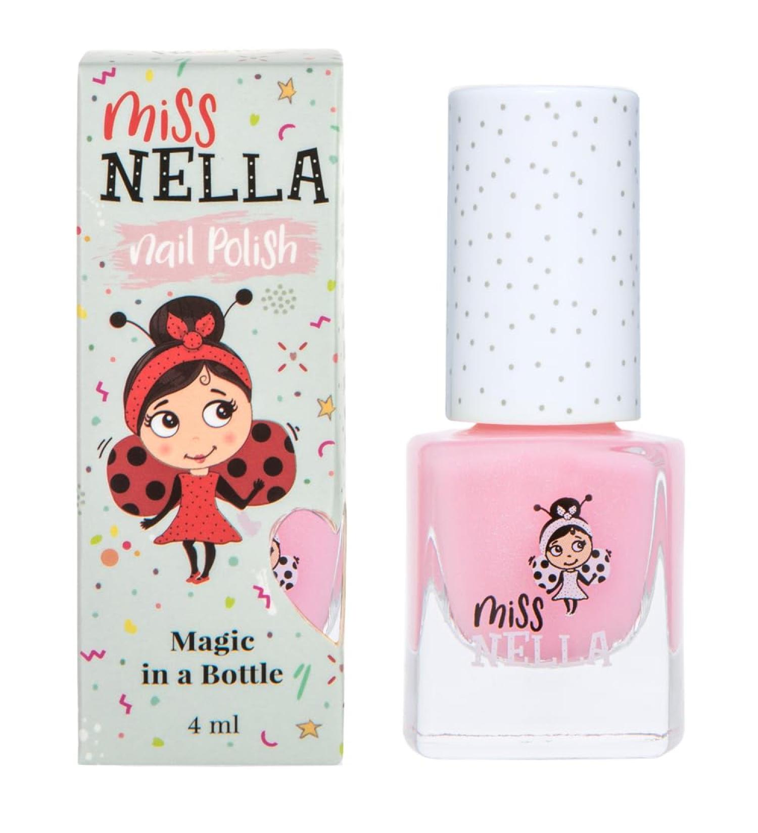 Miss Nella Cheeky Bunny Pink Glitter Peel-Off Nail Polish for Kids | Non-Toxic Water-Based & Odorless | International Shipping - Buy Online on GoSupps.com