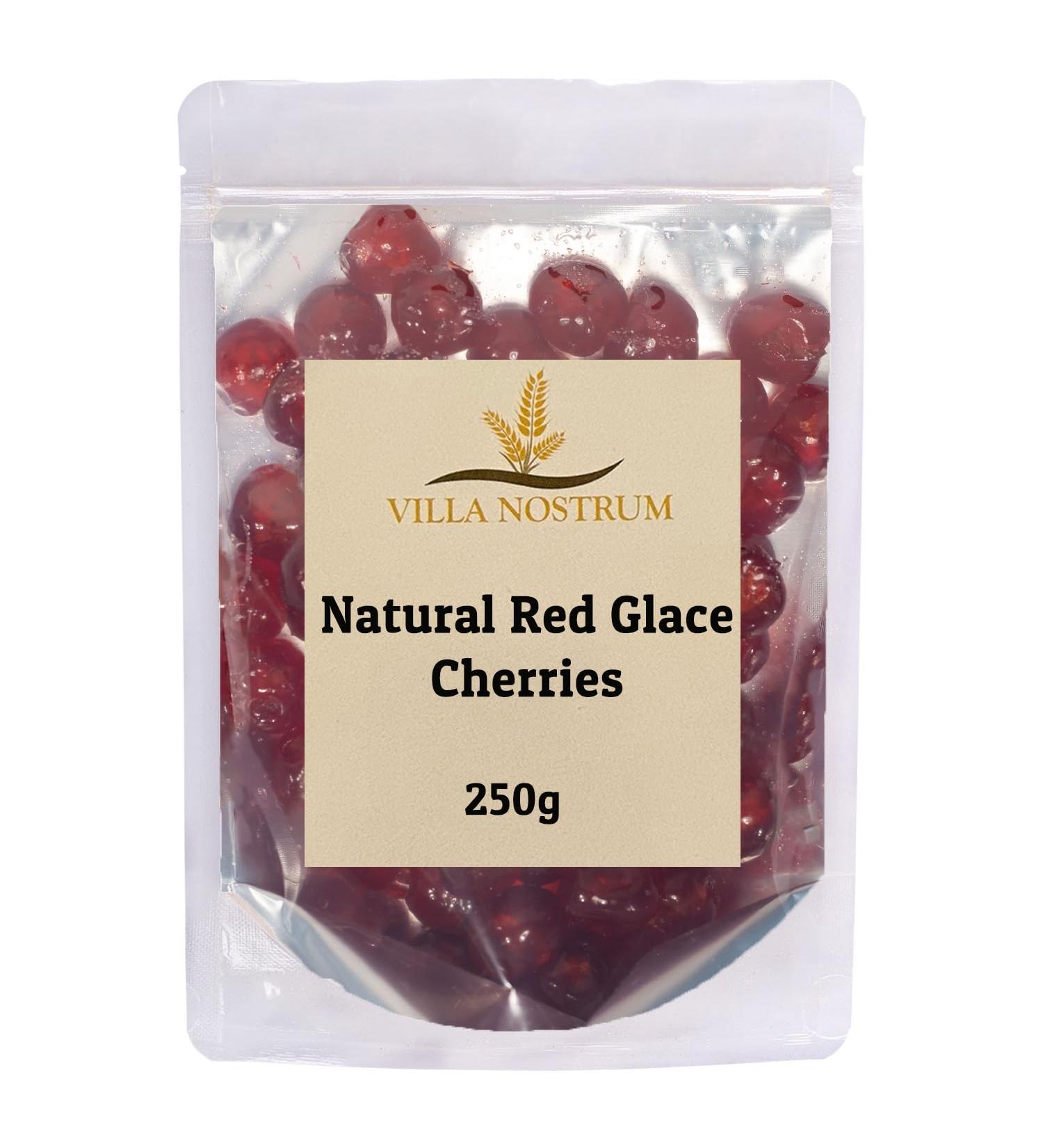 Natural Red Glace Cherries 250g by Villa Nostrum
