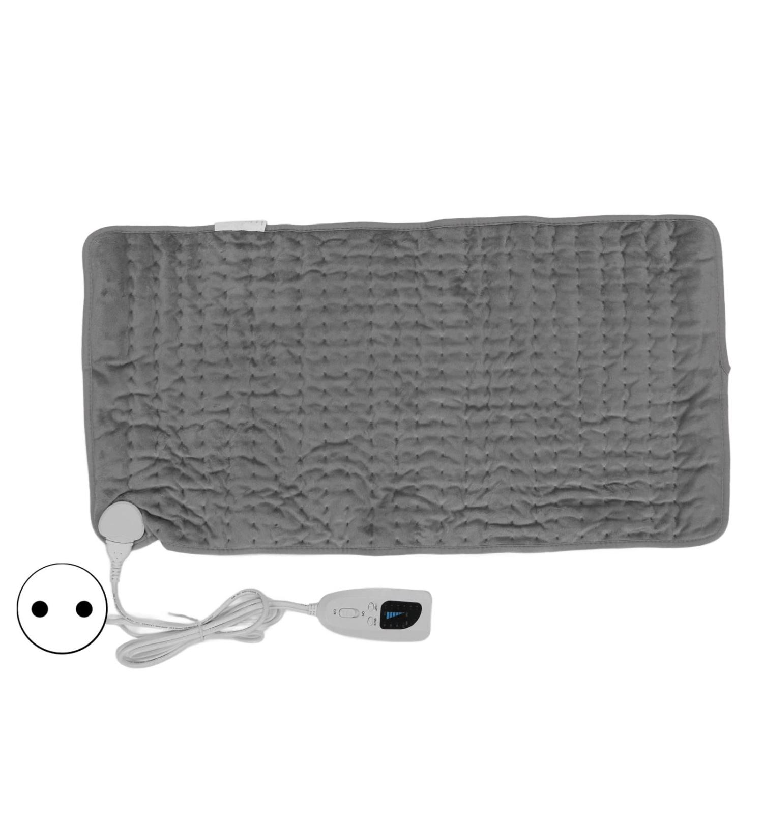 Adjustable Soft Electrical Heating Pillow for Neck & Shoulder Relief - Silver Gray 76x40 cm | Body Care Essentials - Buy Online on GoSupps.com