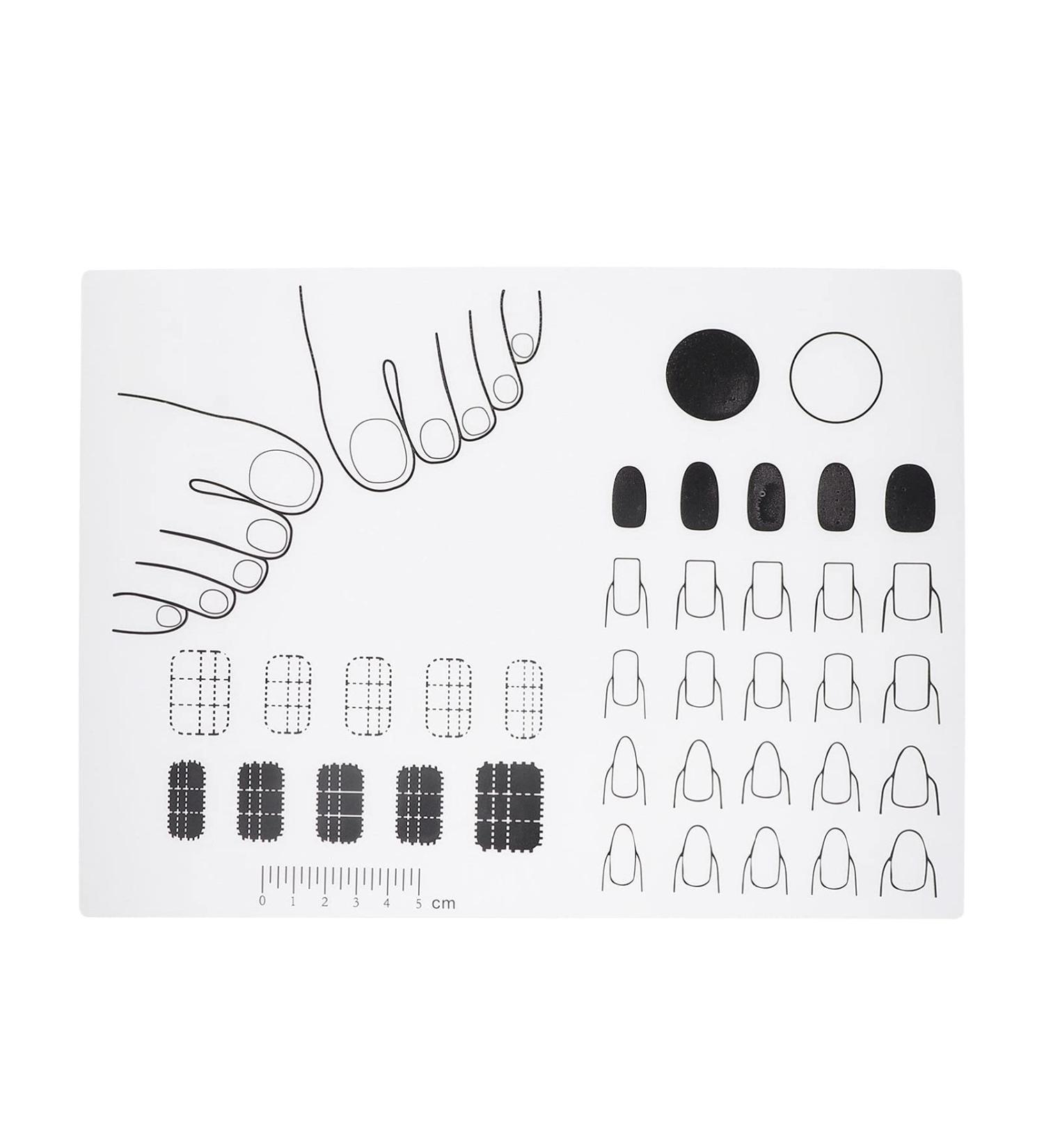 Nail Accessories Silicone Nail Art Stamping Mat Manicure Mat Nail Polish Coloring Practice Pad Nail Tool for DIY Application Practice (White) Nail Set Tool - Buy Online on GoSupps.com