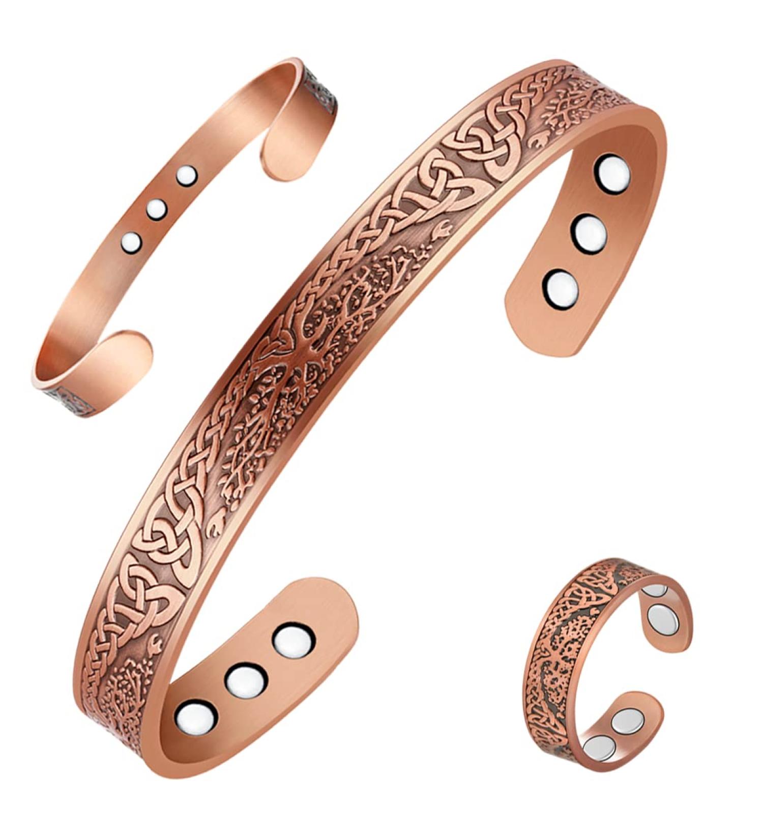 Vicmag Copper Magnetic Bracelets for Men & Women - Tree of Life Design | Shop Internationally - Buy Online on GoSupps.com
