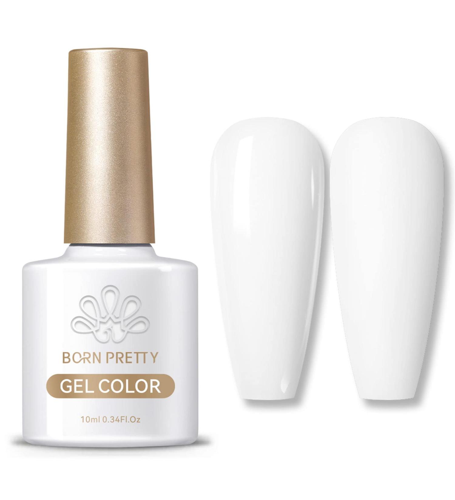 Born Pretty White Gel Nail Polish - Soak Off UV LED Salon Quality Manicure at Home | 10ML - Buy Online on GoSupps.com