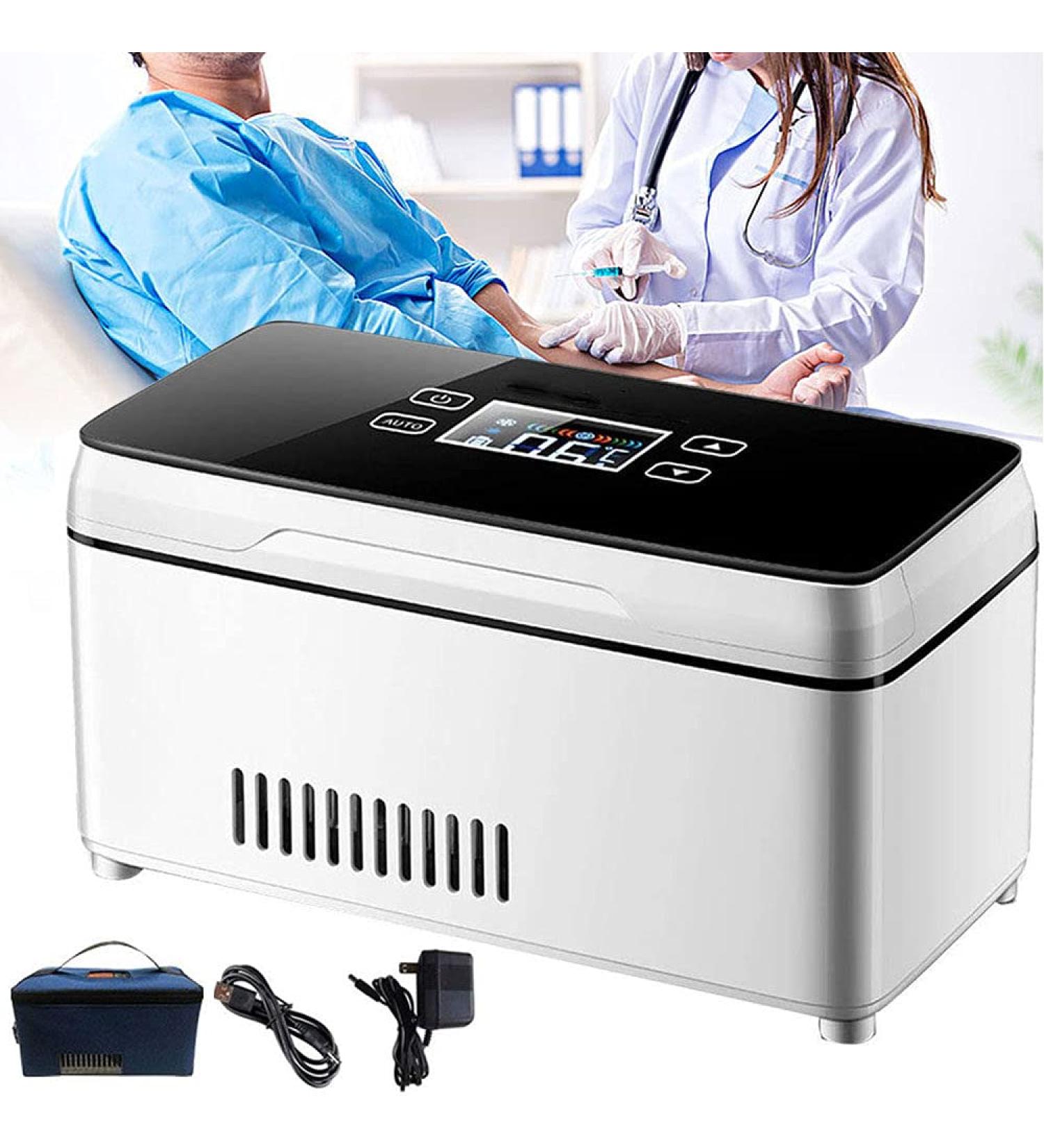 Medication Fridge Insulin Cooler Box Electric Cooler for Insulin Interferon Growth Hormone Vaccine Eye Drops for Summer Travel Work No Battery - Buy Online on GoSupps.com