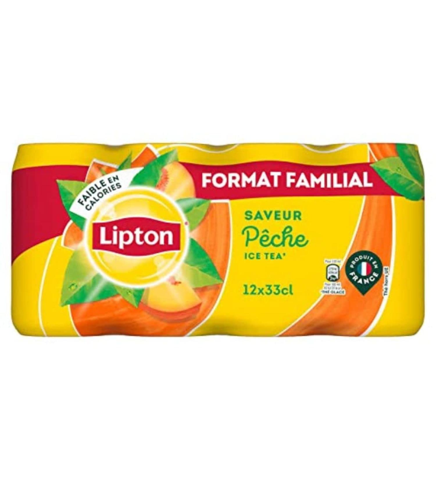Lipton Lipton Ice Tea Drink with Tea Extracts Peach Flavor 12 x 33cl