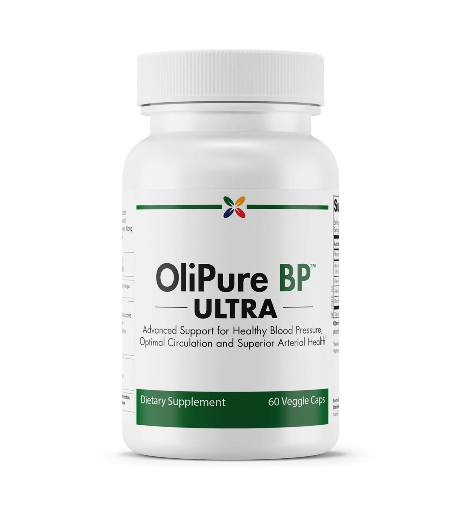 OliPure BP Ultra with CoQ10 - Olive Leaf Extract, Black Pepper & Celery - 60 Vcaps, Blood Pressure & Heart Health Support - Buy Online on GoSupps.com
