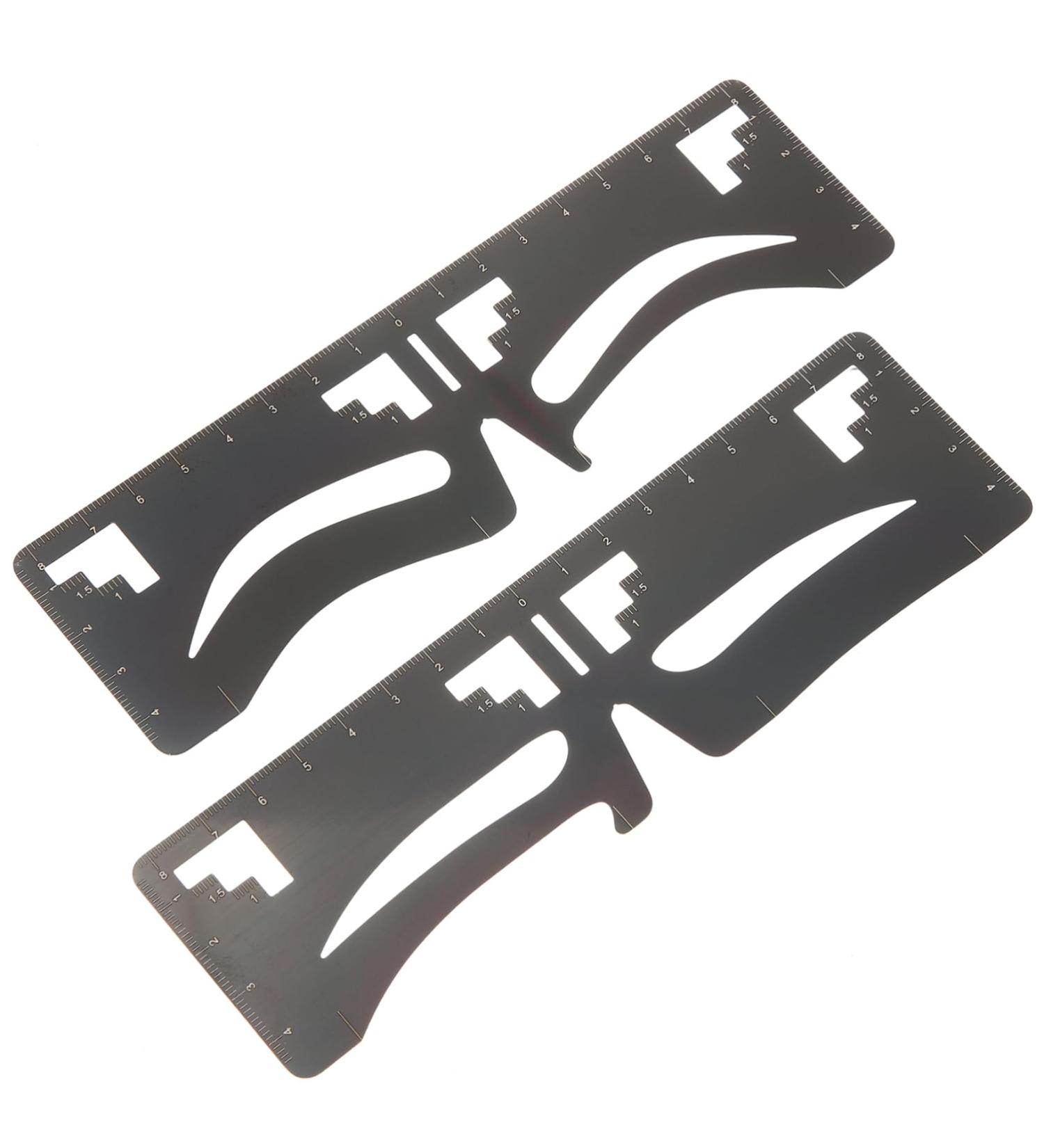 FOMIYES 4 Pcs Eyebrow Ruler Ink Stamps Eyebrow Shaping Stencil Tool Fake Brow Shaping Ruler Labeling Balance - Buy Online on GoSupps.com