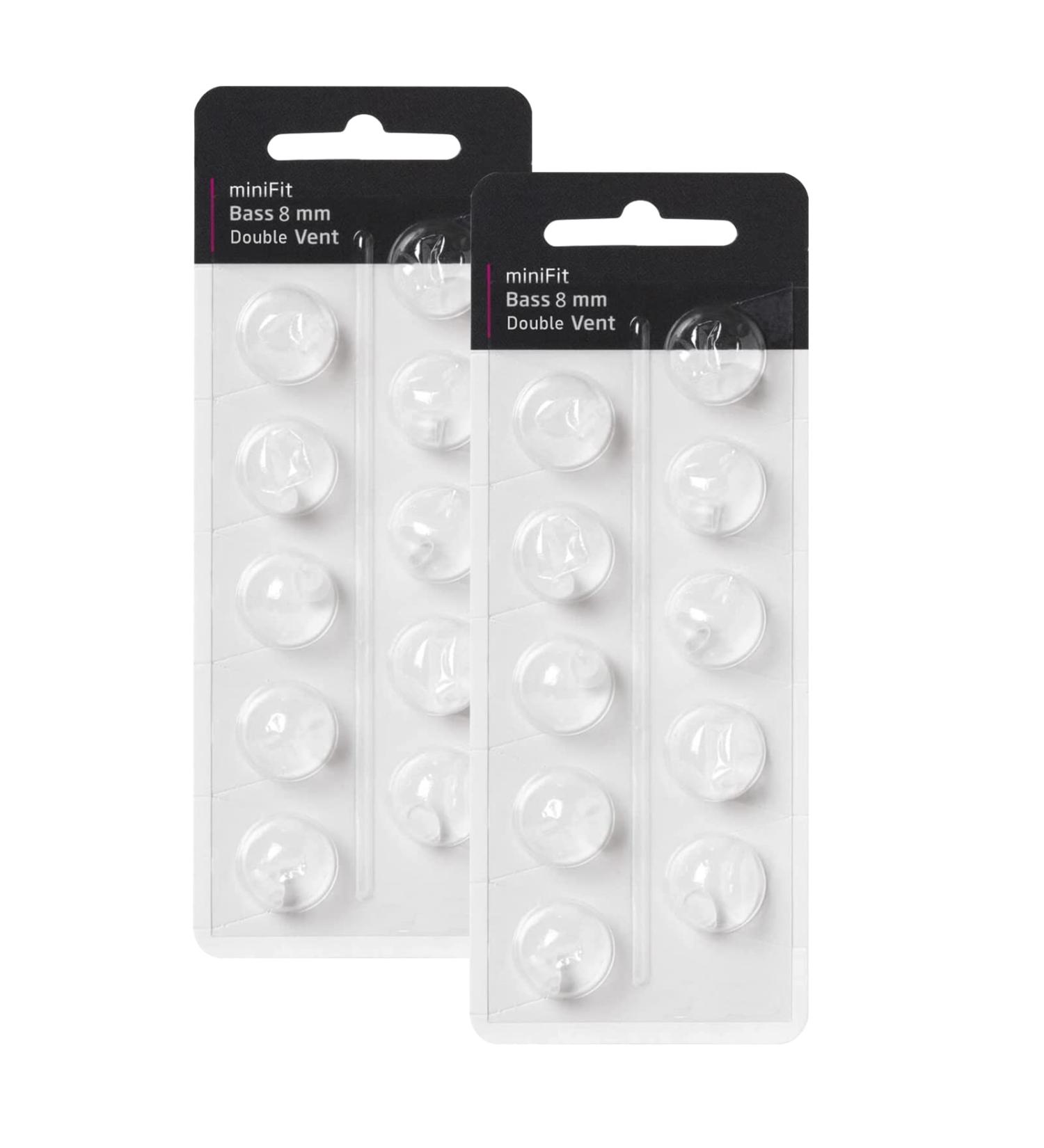 Hearing Aid Domes for Oticon | Minifit Double Vent Bass Domes (6mm/2 Pack) | Universal 8mm Double Vent Replacement Supplies - Buy Online on GoSupps.com