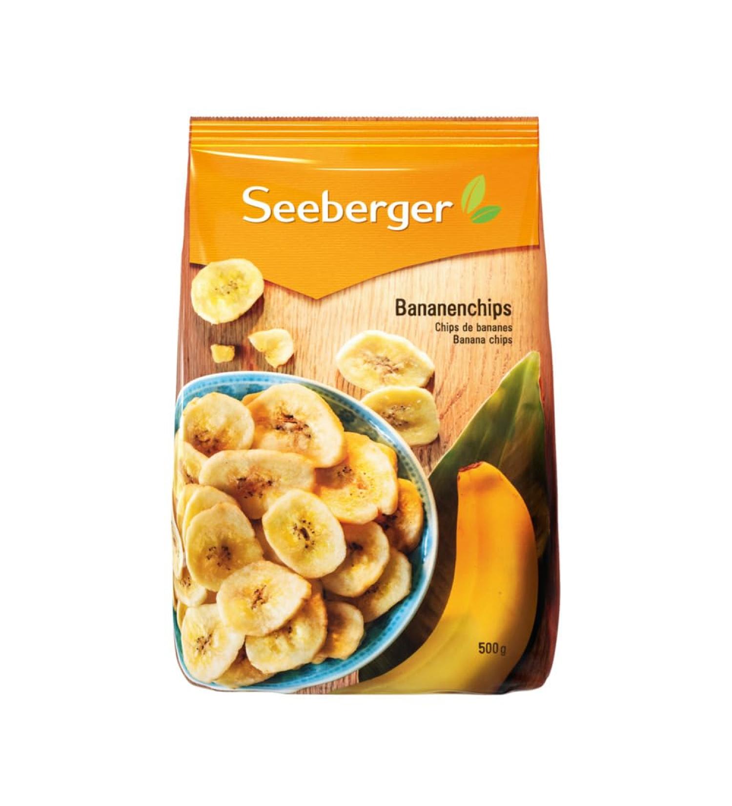 Buy Seeberger Banana Chips 5 Pack - Vegan Crispy Banana Slices in Coconut Oil | 500g x 5 | Sweet & Naturally Flavorful - Buy Online on GoSupps.com