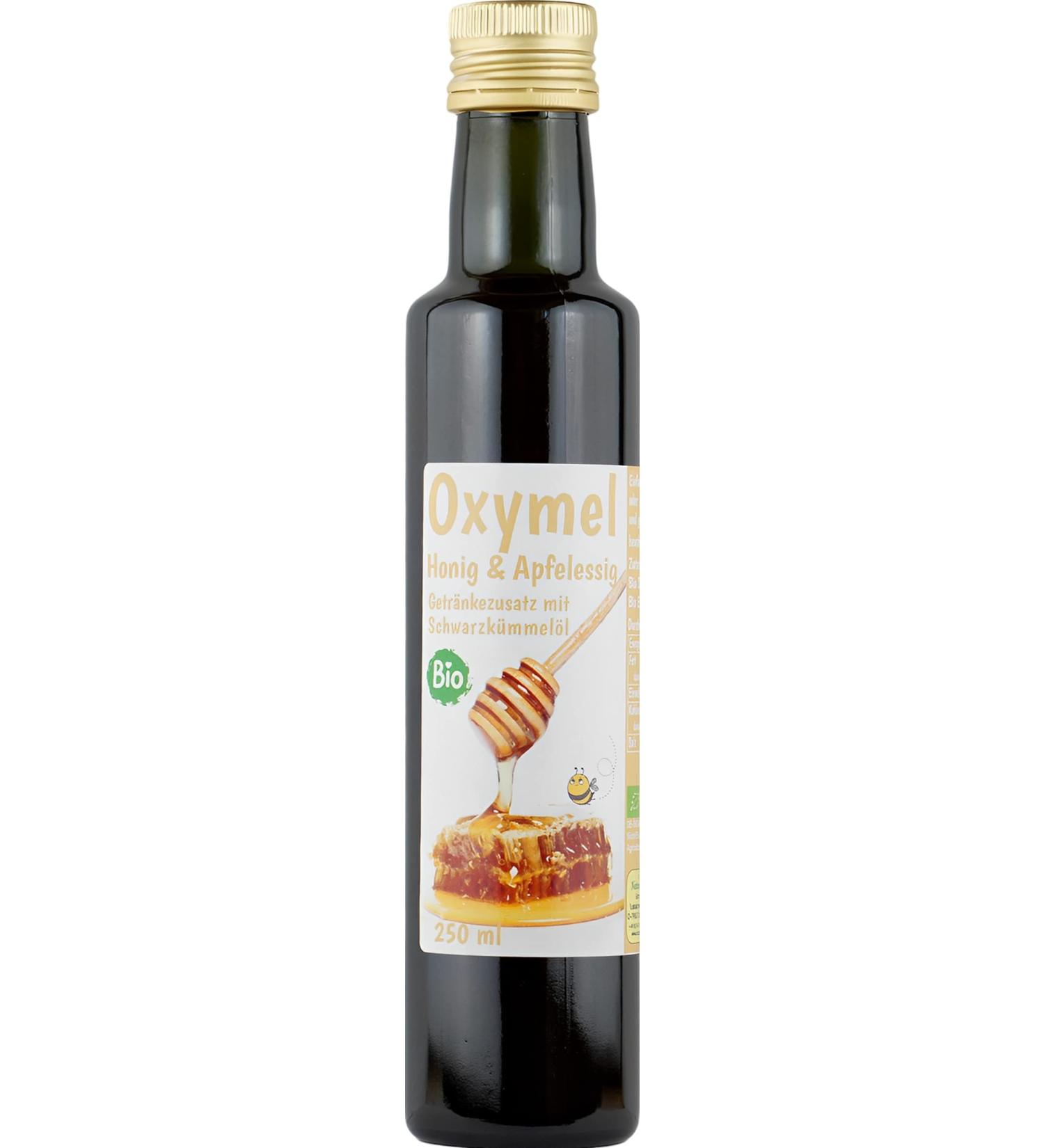 Bio Oxymel Black Cumin Oil 250 ml Concentrate Drink Additive with Honey and Apple Cider Vinegar Sour Honey - Buy Online on GoSupps.com