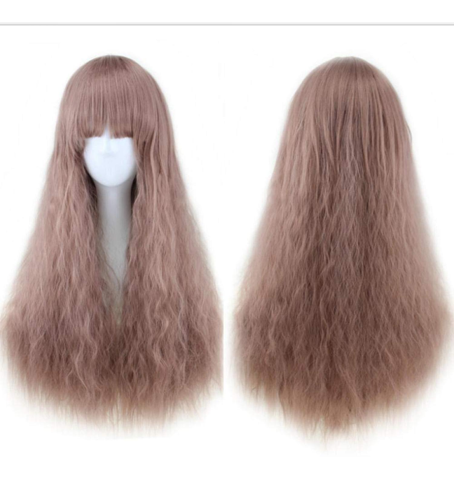BGHJUE Halloween Wig - Fashion Anime Long Brown Hair High Volume Soft Silk Bulk Wig for Cosplay & Costume - Buy Online on GoSupps.com