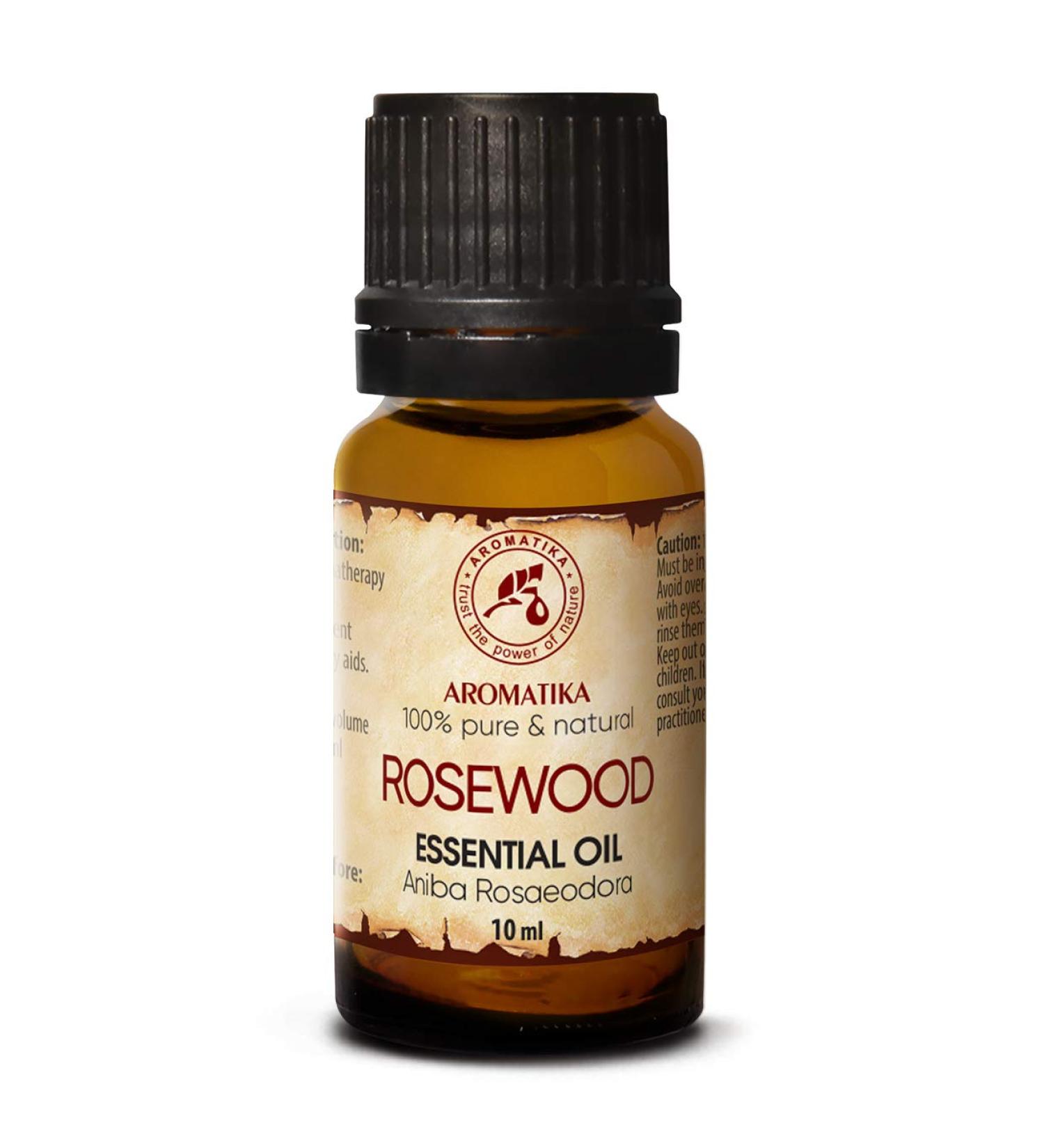 100% Pure Rosewood Oil 10ml - Aniba Rosaeodora - Natural Aromatherapy & Beauty Essential - Best Room Fragrance - Buy Online on GoSupps.com