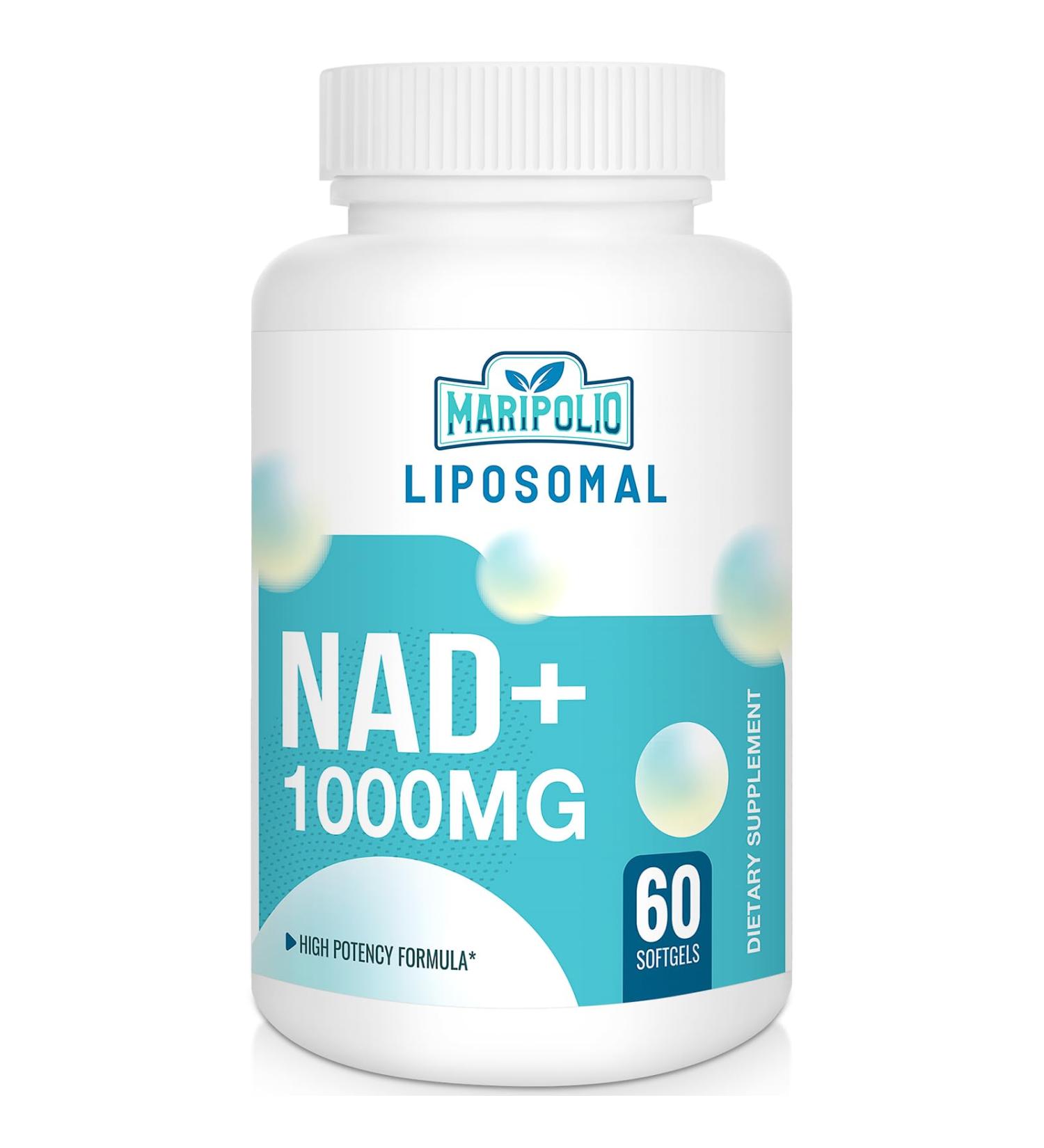 Liposomal NAD+ 1000 mg Supplement | High Bioavailability Liposomal Delivery | Cellular Energy & Wellness Support | Pure NAD+ Dietary Supplement for Men Women 60 Softgels 60 Count (Pack of 1) - Buy Online on GoSupps.com