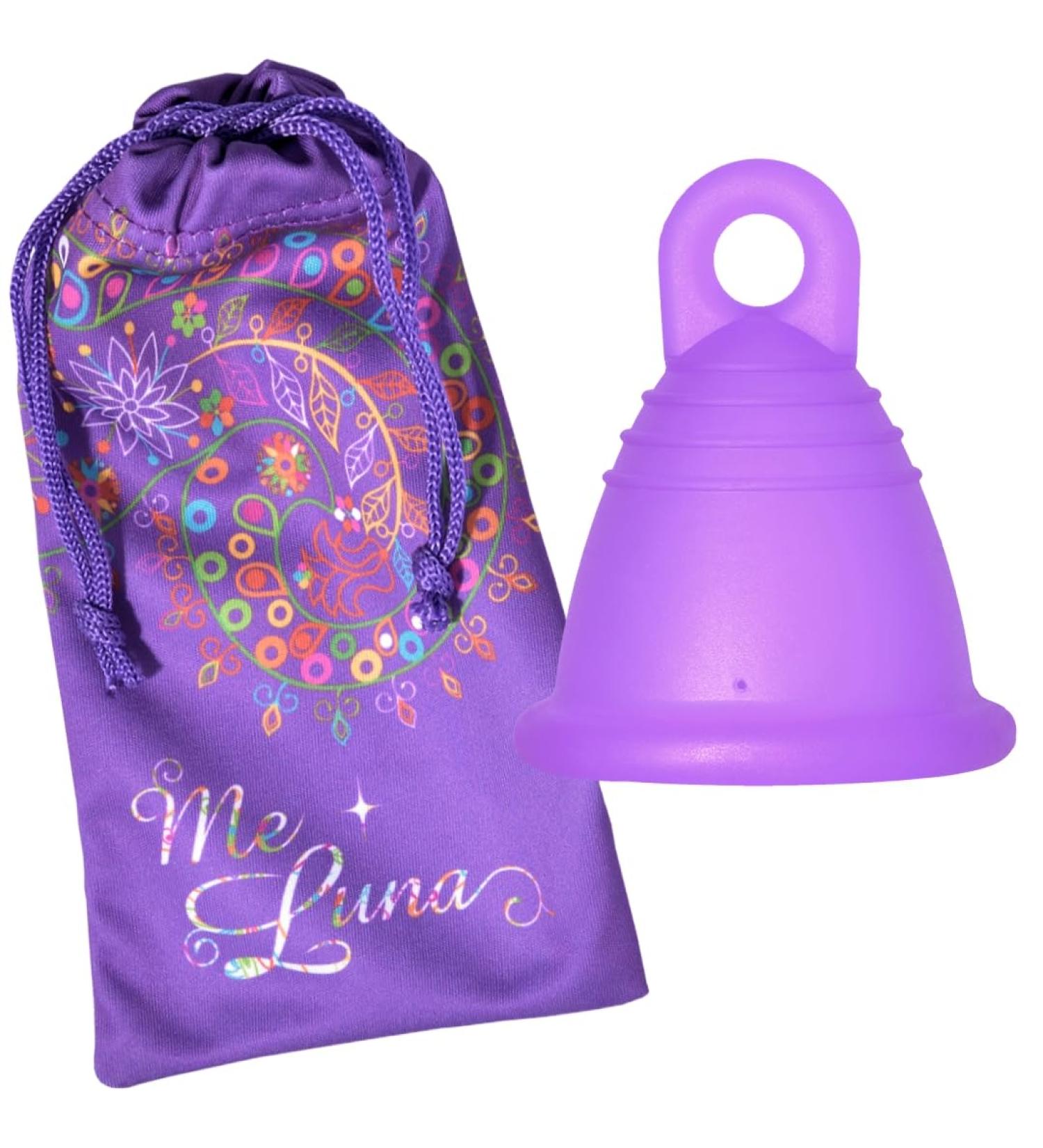Me Luna Menstrual Cup Classic Ring - Violet Size Shorty L | Eco-Friendly Intimate Care - Buy Online on GoSupps.com