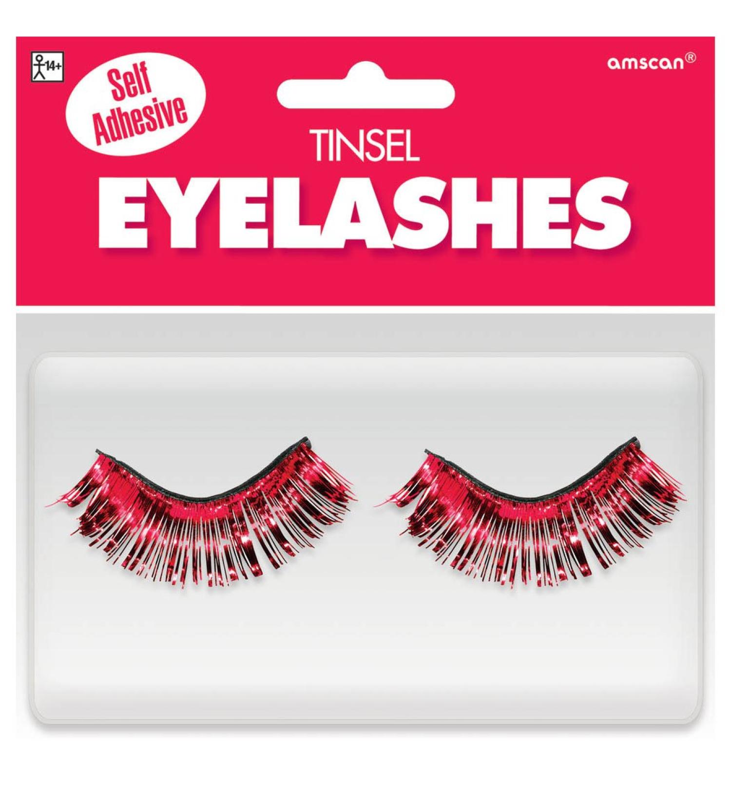 Red Tinsel Eyelashes
