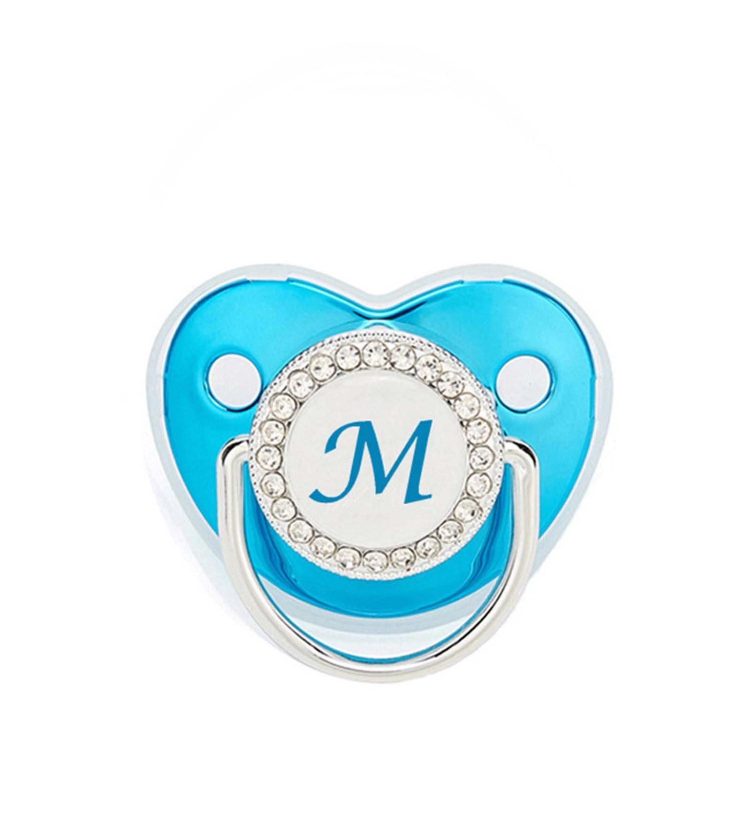 Custom Baby Schnuller with 26 Letters Name Initials - Silicone Pacifier Clip for Newborns (0-18 Months) - Buy Online on GoSupps.com