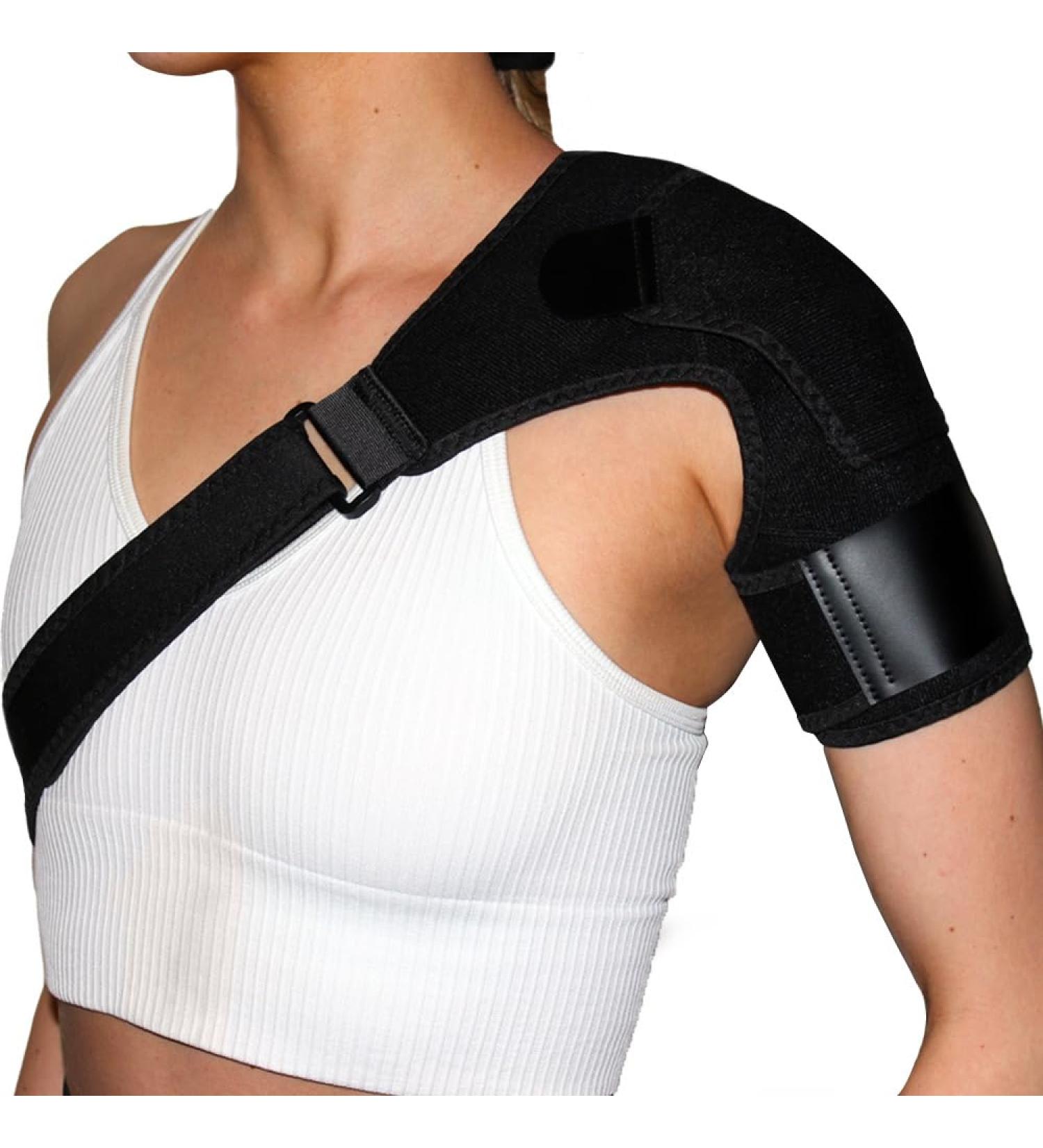 Fenzer Recovery Shoulder Brace - Adjustable Support for Men & Women Relief for Injuries & Tendonitis One Size Regular (Black) - International Shipping Available - Buy Online on GoSupps.com