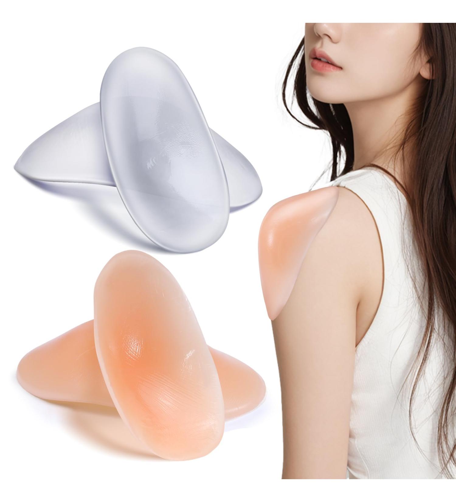 Bagentry 2 Pairs Reusable Silicone Shoulder Pads Removable Anti-Slip Shoulder Pads for Womens Clothing Washable Self Adhesive Shoulder Push-Up Pads Men (Skin Transparent) - Buy Online on GoSupps.com