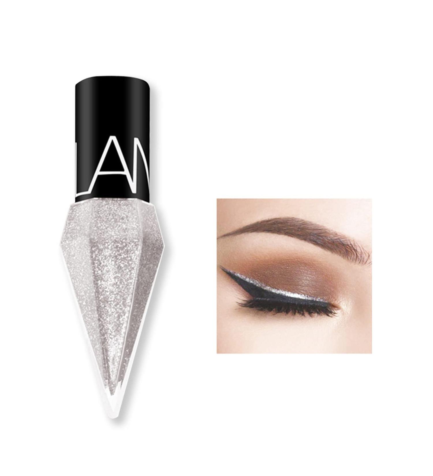 Shimmering Diamond-Shaped Liquid Eyeliner in Glittery Silver - Waterproof and Quick-Drying | Beauty Cosmetics Makeup for Women - Buy Online on GoSupps.com
