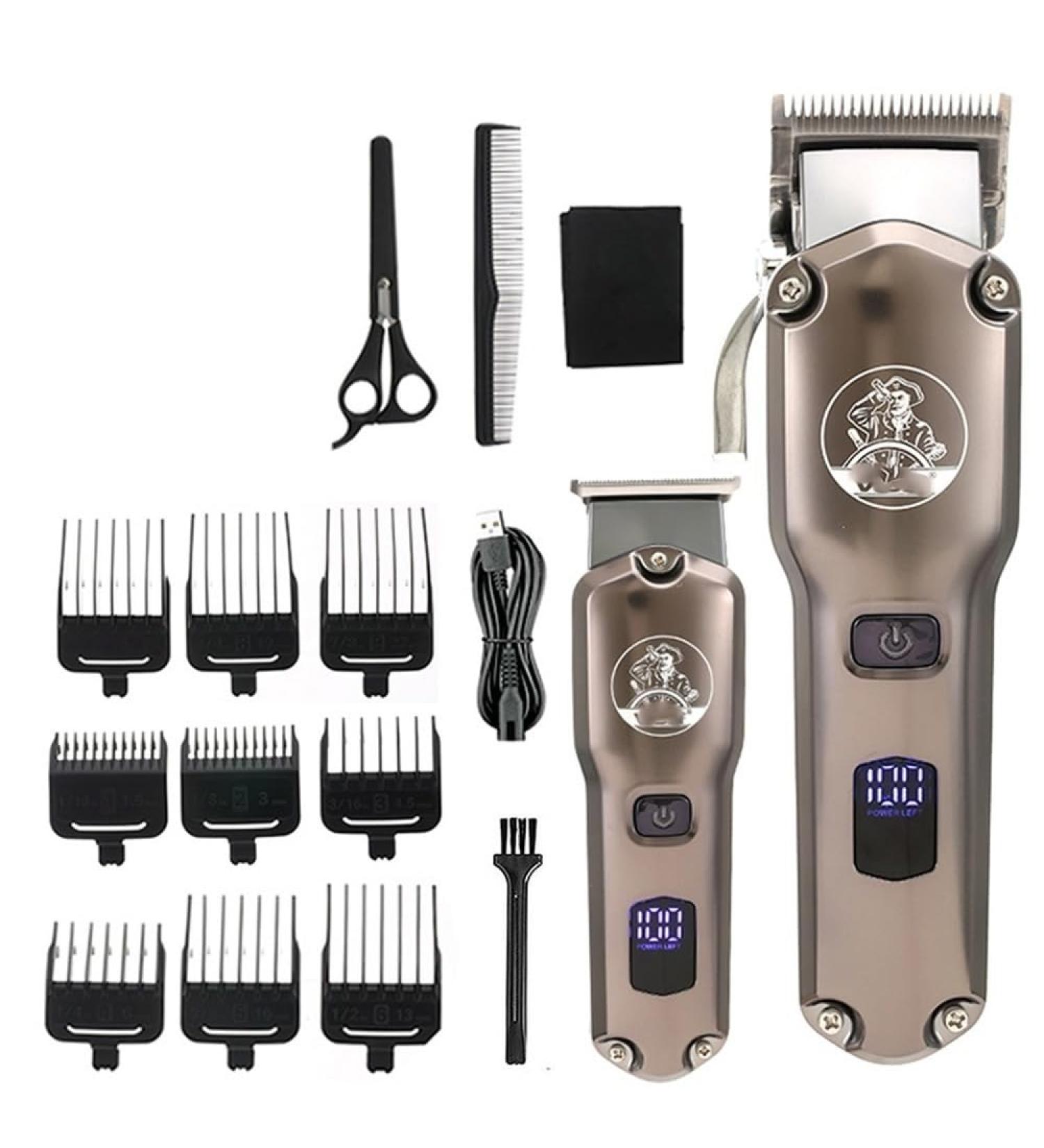 Hair Clippers for Men 2 Pcs High-power Gradual Fader Hair Salon Two-piece Hair Clipper LCD Digital Display Hair Clipper Set - Buy Online on GoSupps.com