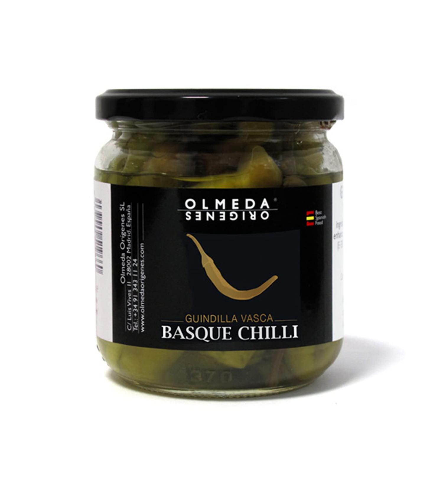 OLMEDA OR GENES - Basque Chilli Peppers - Glass jar (370 gr) - Buy Online on GoSupps.com