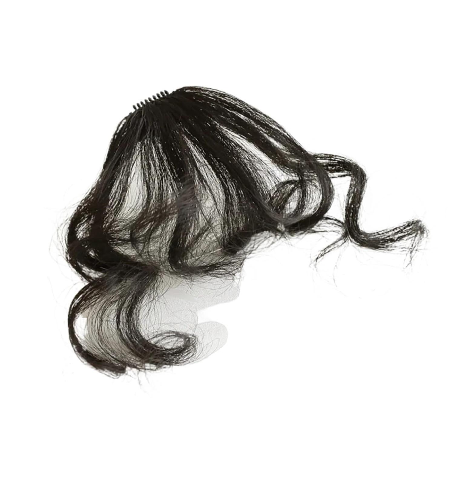 Bangs Curly Hair Bangs Clip Natural Style Black Dark Brown Light Brown Synthetic Heat-Resistant Fiber Suitable for Women for Women Curved Bangs for Daily Wear (Color : 1B/27HL) - Buy Online on GoSupps.com