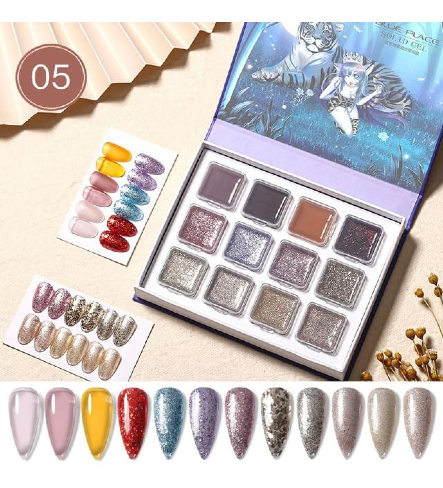 Summer Macaron Solid Cream Gel Nail Polish Palette for Nail Art Design Japanese No Flowing Soak Off UV LED Mud Gel Varnish - (Color: 3gx12Color-Set5) - Buy Online on GoSupps.com