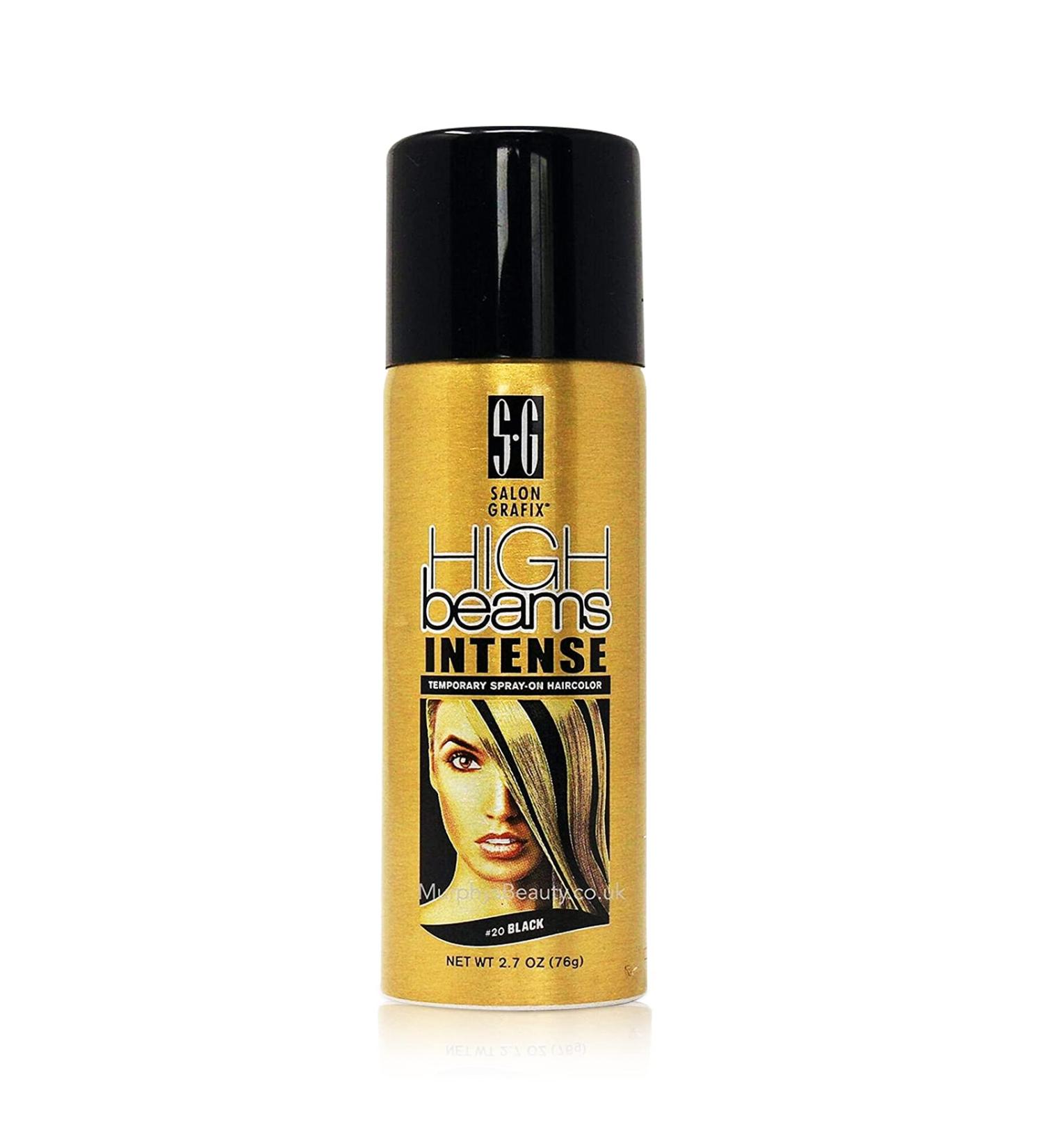 High Ridge Beams Intense Temporary Spray On Hair Color - 20 Black 2.7 oz Aerosol - Buy Online on GoSupps.com