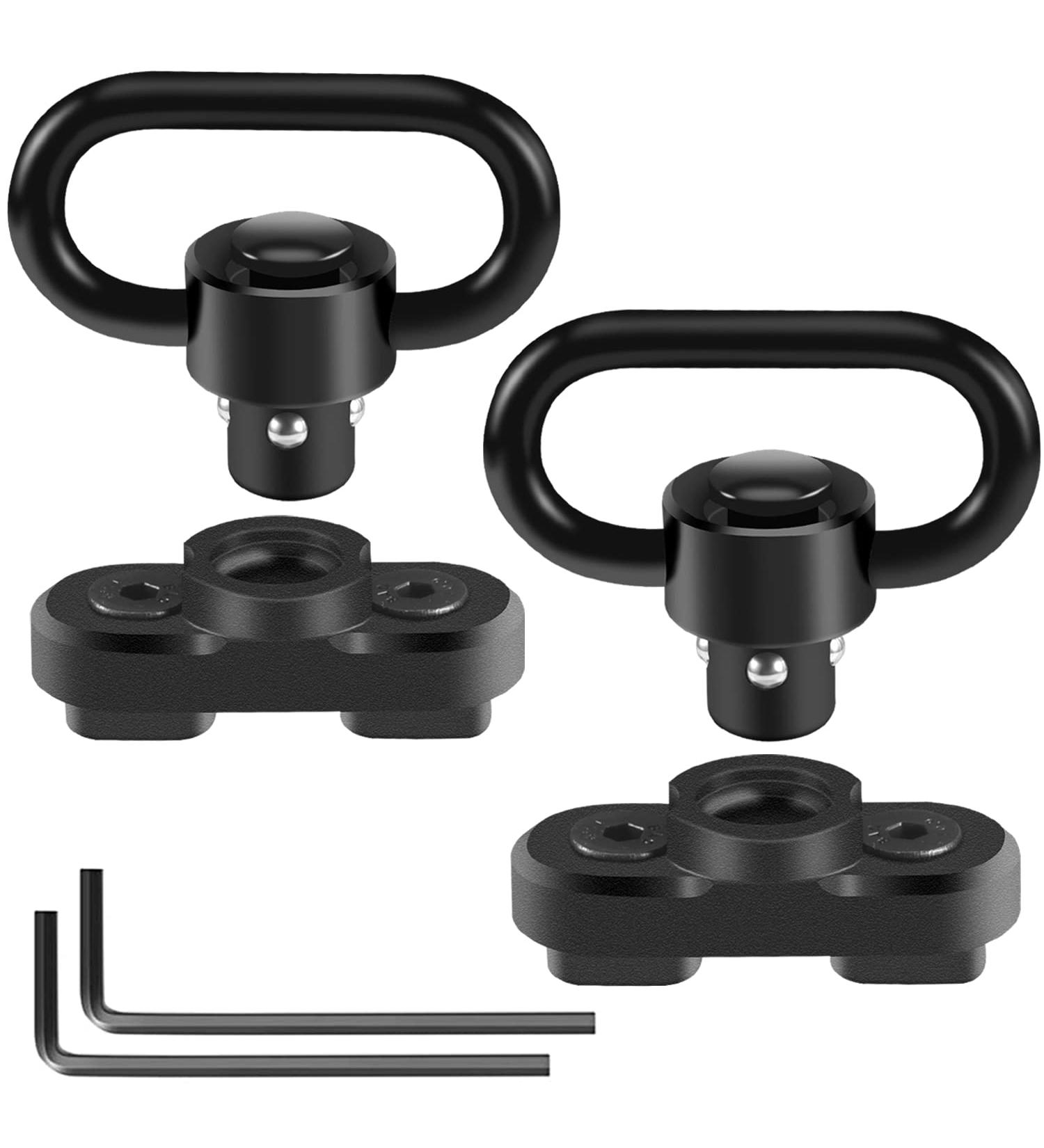 FANGOSS Two Point & Traditional Mlock Sling Rail Mounts with 1.25 Inch QD Push Button Swivel Loop - 2 Pack - Buy Online on GoSupps.com