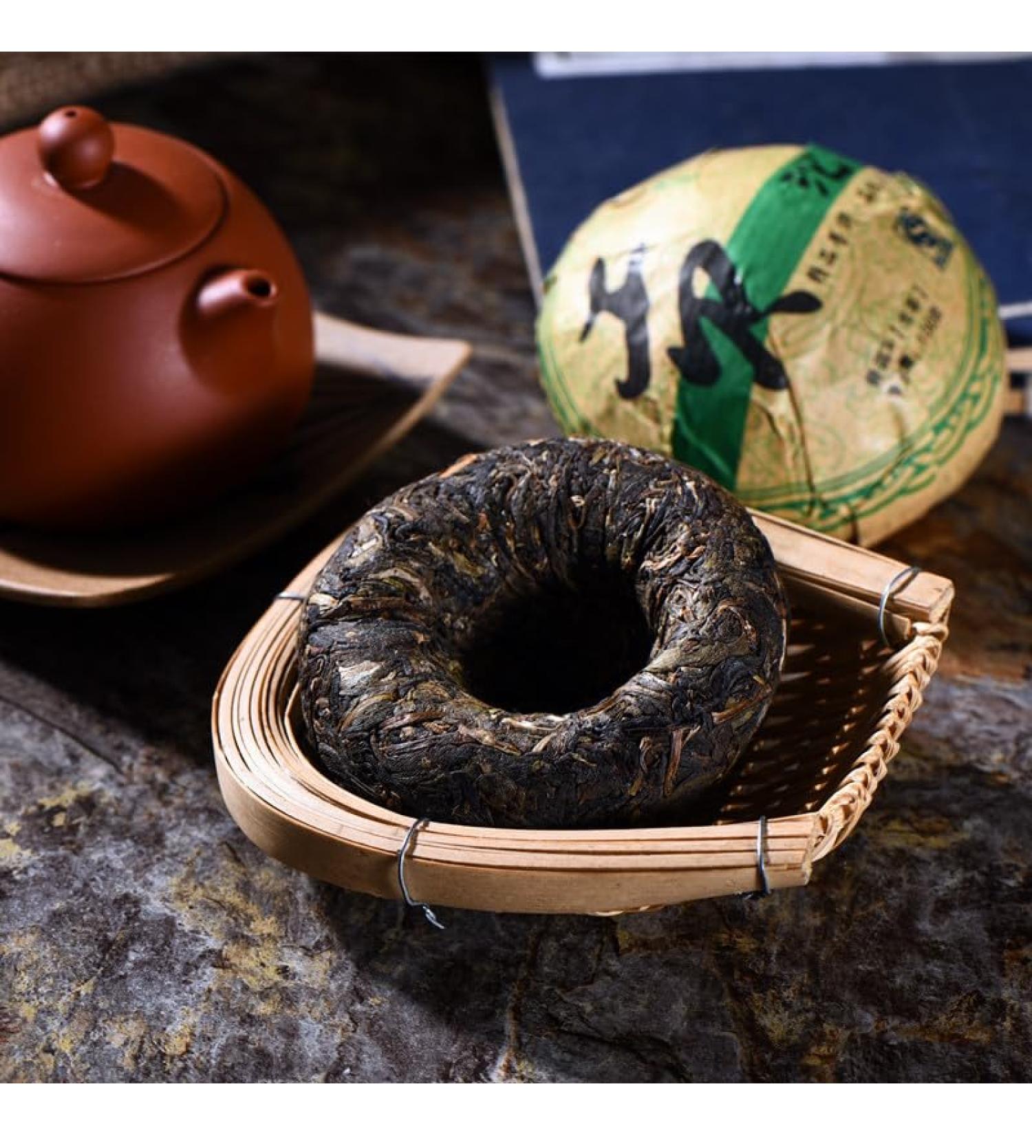 Premium PU Erze Raw Puer Tea 100g - Authentic Yiwugushu Chinese Green Tea for Health Benefits - Buy Online on GoSupps.com