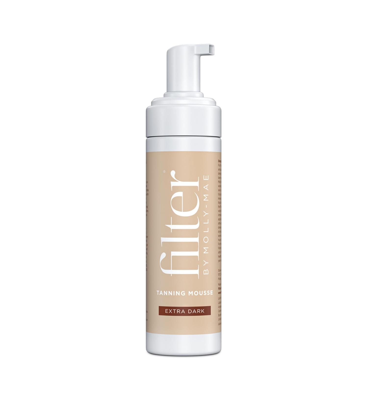 Filter By Molly-Mae Self Tanning Mousse Extra Dark | Fast Drying Fake Tan | Streak Free | Bronzed Glow | Moisturising Foam | Develops Fast | Long Lasting | 200ml - Buy Online on GoSupps.com