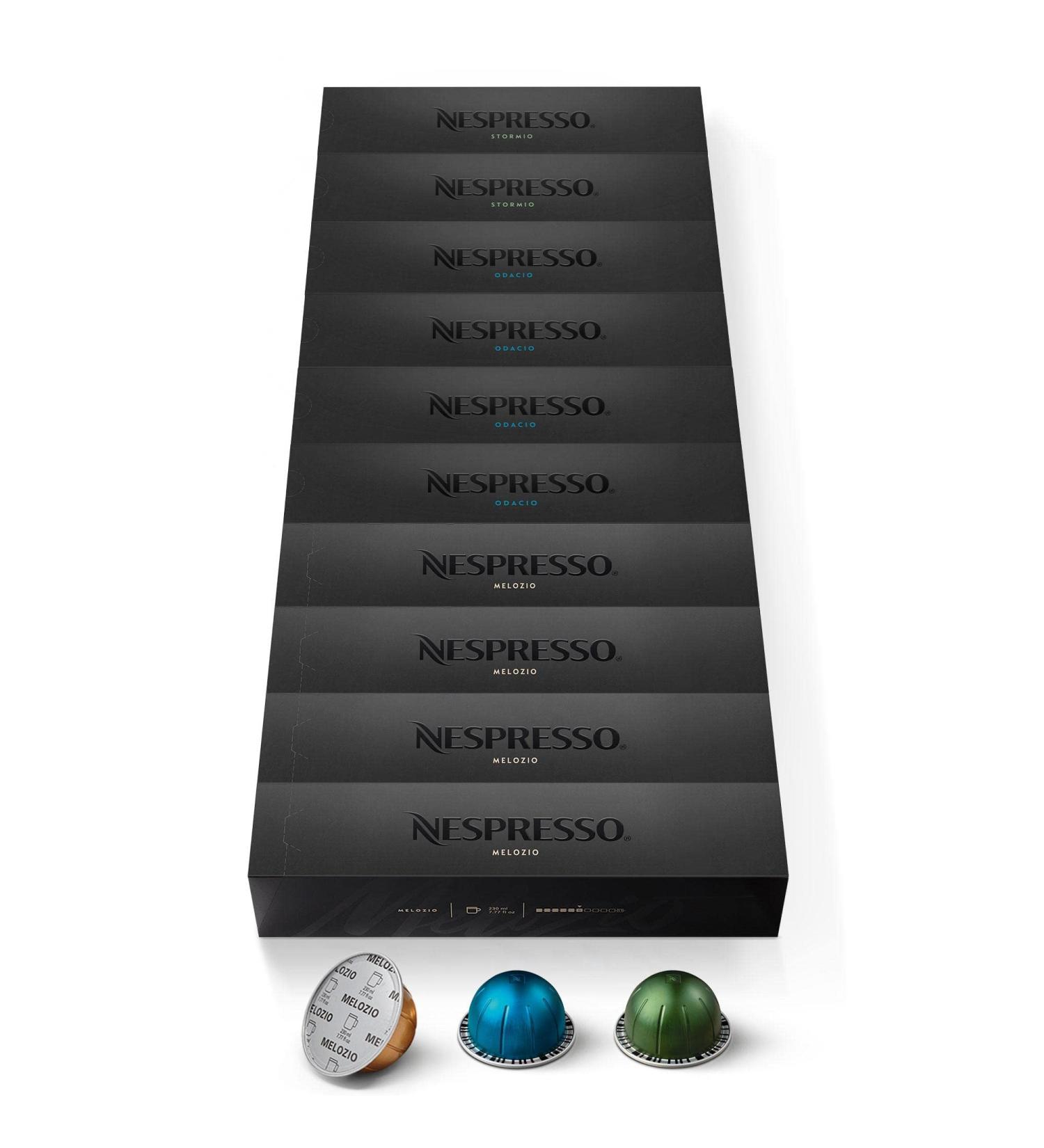 Nespresso Nespresso Vertuo Coffee Mug Assortment of 100 Capsules - 40 x Melozio 20 x Odacio 40 x Stormio