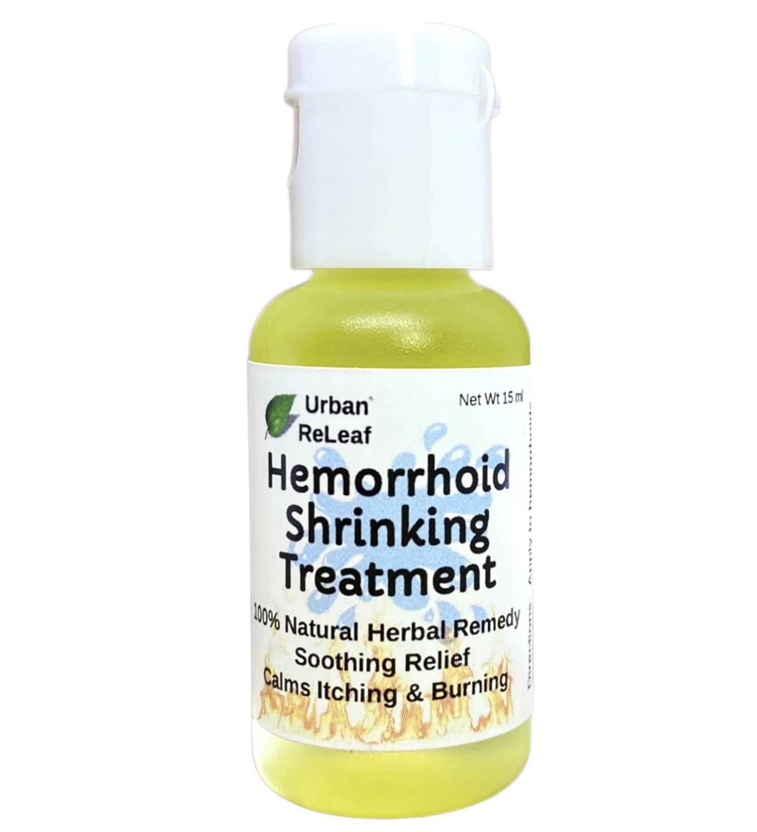 Urban ReLeaf Hemorrhoid Shrinking Treatment - Soothing Relief for Itching & Burning - 100% Natural Herbal Remedy in Handy Bottle - Buy Online on GoSupps.com