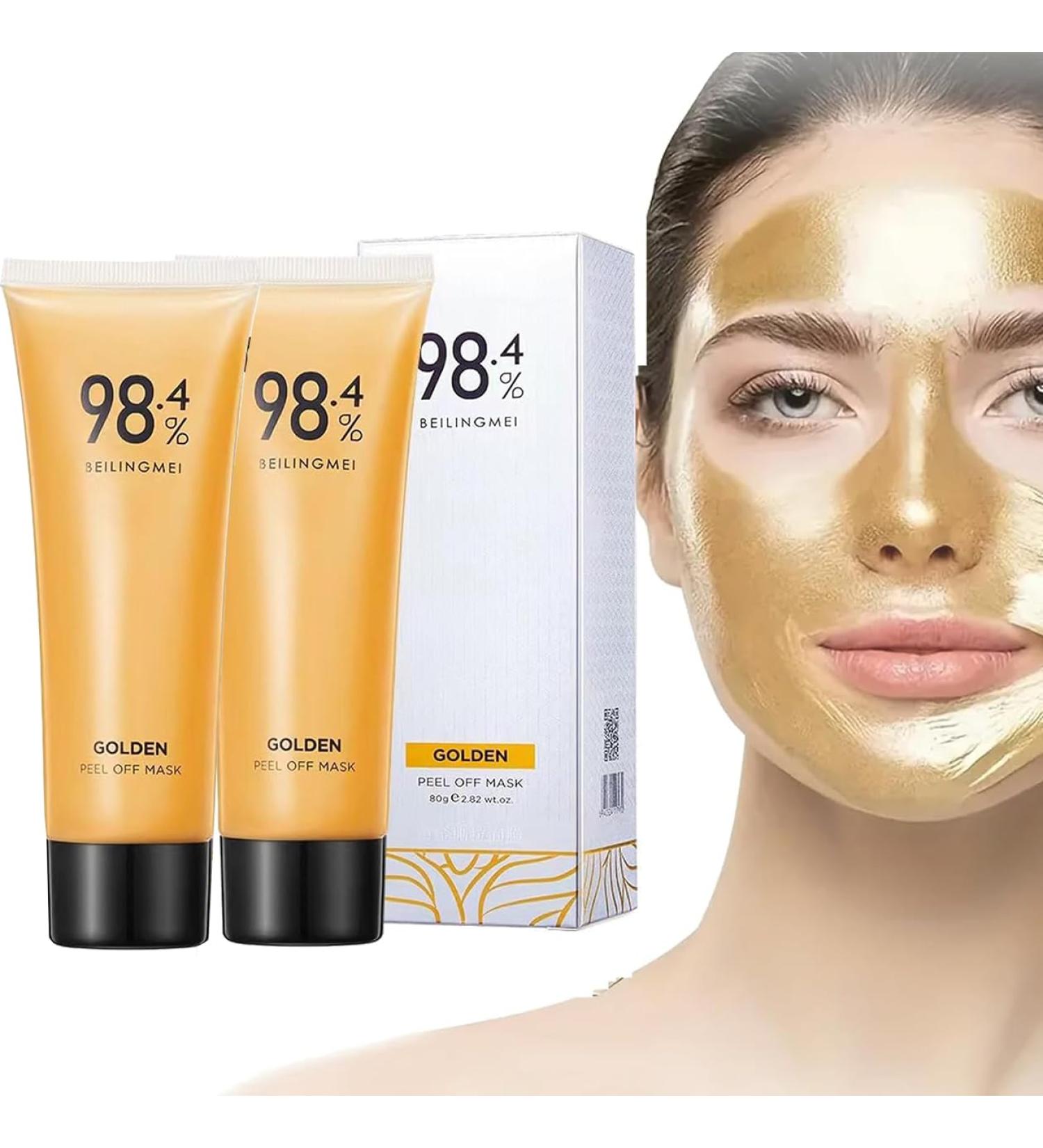 2PC Gold Foil Peel-Off Mask Peel-Off Anti-Wrinkle Mask 98.4% Beilingmei Remover Mask Moisturizing Gold Face Mask 24k Gold Face Mask - Buy Online on GoSupps.com