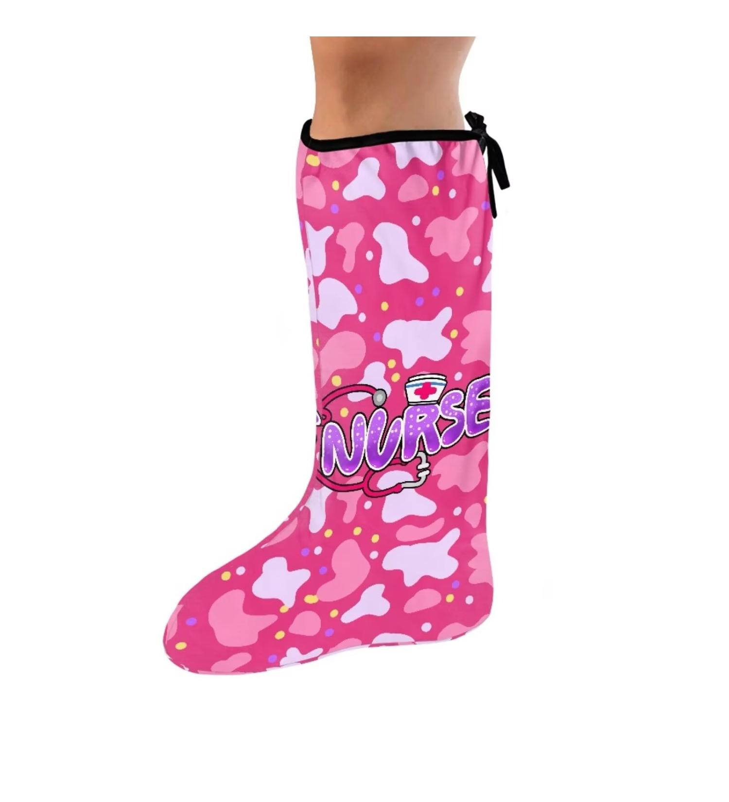 Fashionable LED Back Cast Sock Cover for Foot Cast Boot | Cow Print Leg Cover for Adults - Size M - Buy Online on GoSupps.com