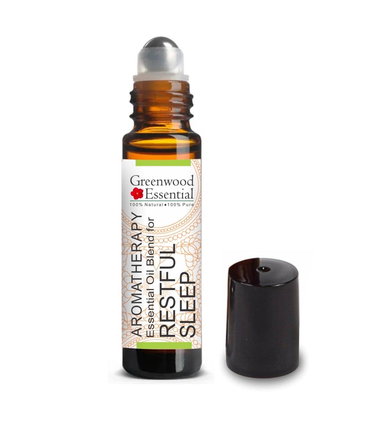 Greenwood Essential RESTFUL Sleep - Aromatherapy Essential Oil Blend of Pure Clary Sage Vetiver Marjoram Lavender & Geranium Essential Oils 10ml (0.33 oz) by Greenwood - Buy Online on GoSupps.com