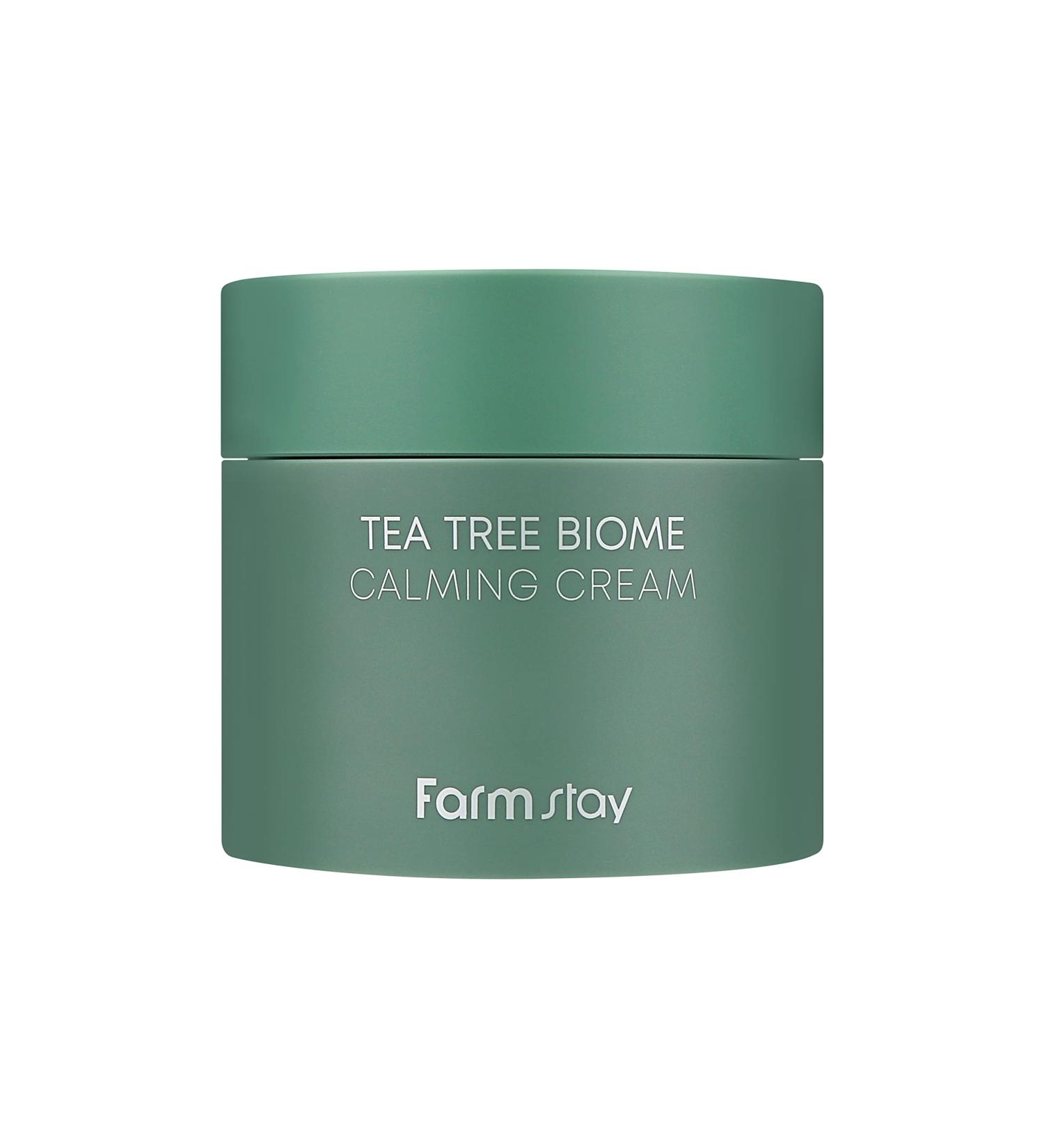 FARMSTAY TeaTree Biome Calming Cream - Hydrating Day & Night Moisturizer for Dry Sensitive Skin | Acne Relief | Korean Skincare 2.70 Fl. Oz / 80ml - Buy Online on GoSupps.com