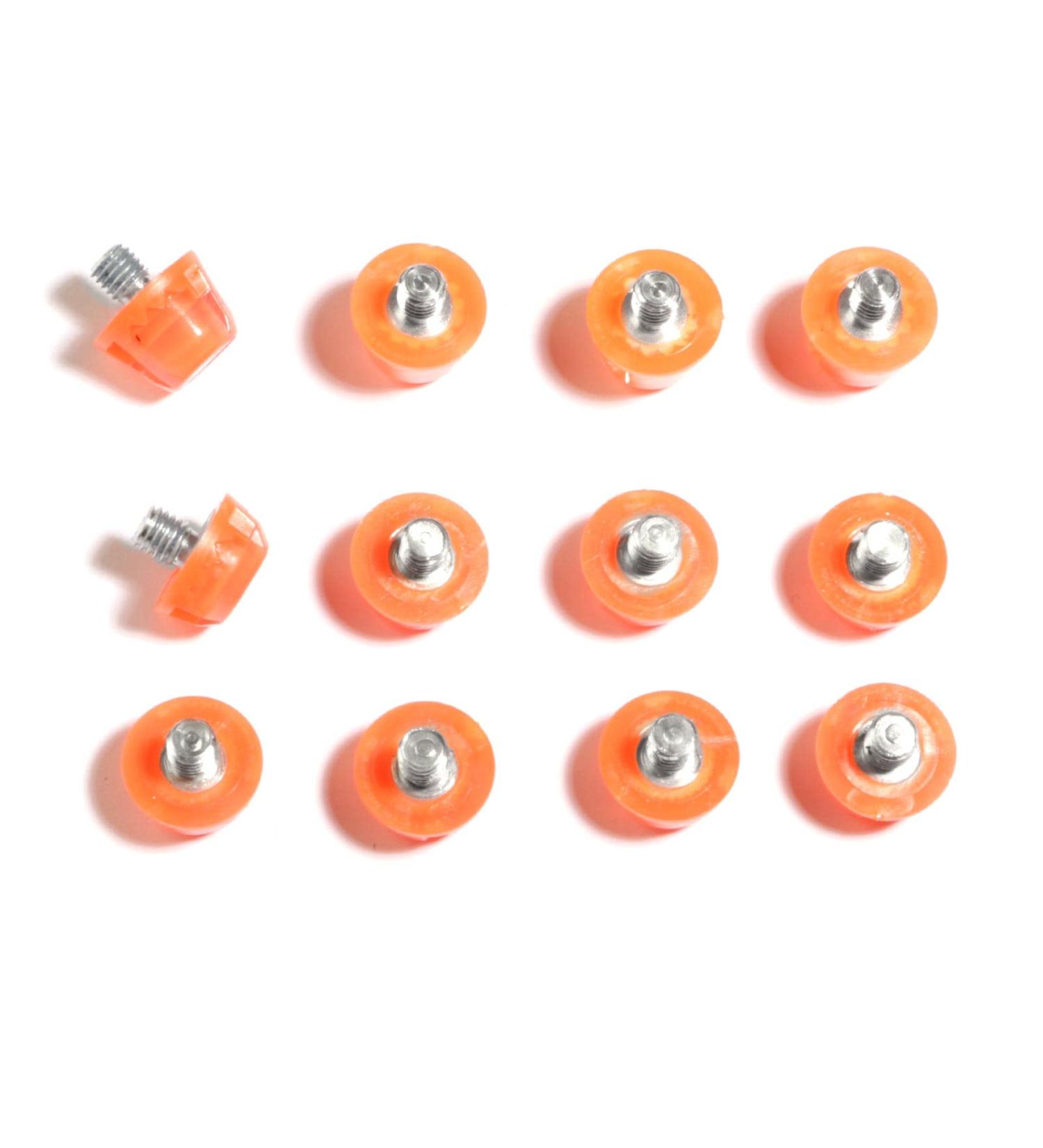 12 Tacos Football Rubber Replacement Parts - Fluorescent Orange for Football Boots | International Shipping - Buy Online on GoSupps.com