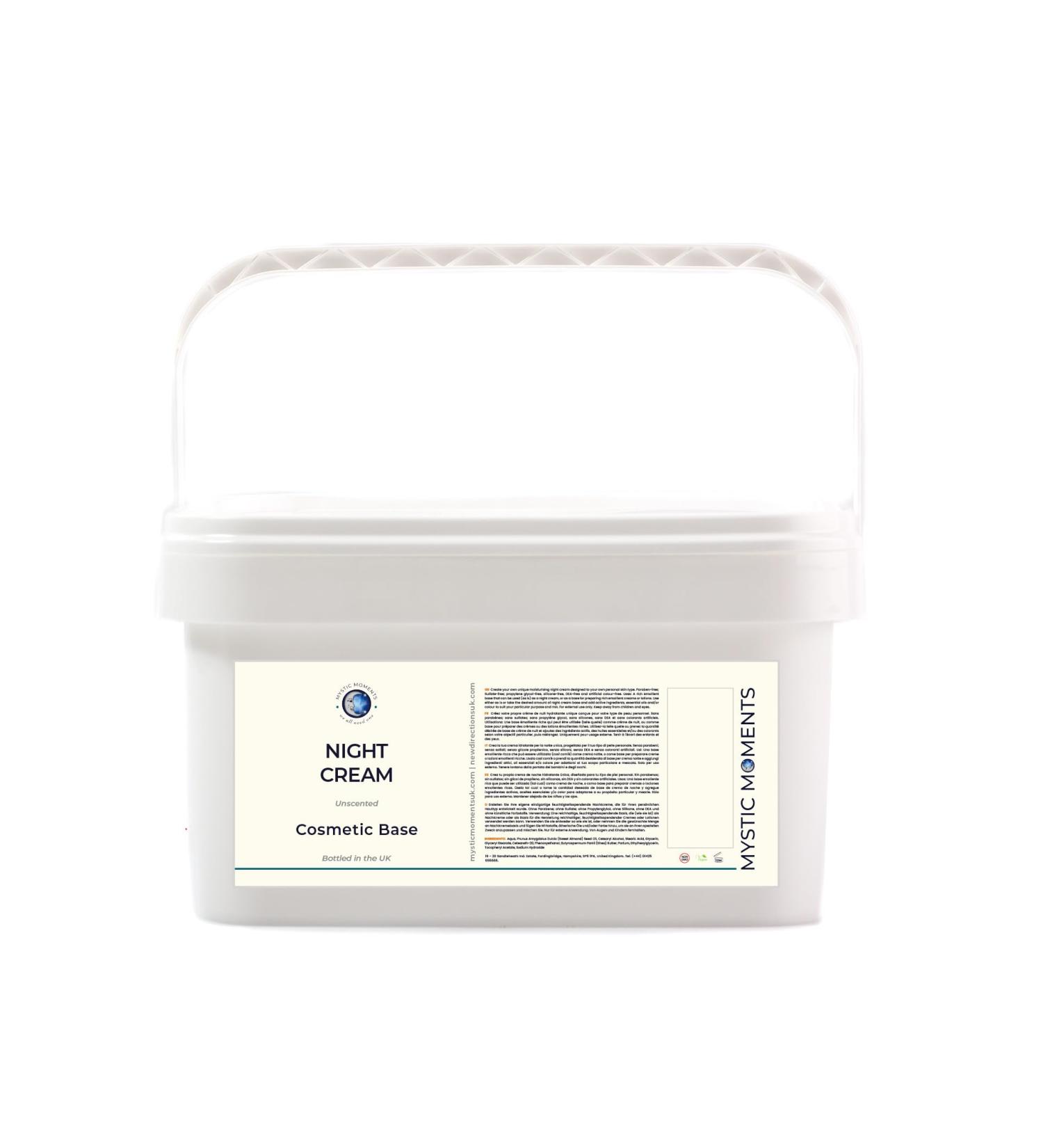 Mystic Moments Night Cream - Botanical Skincare Base - 5Kg