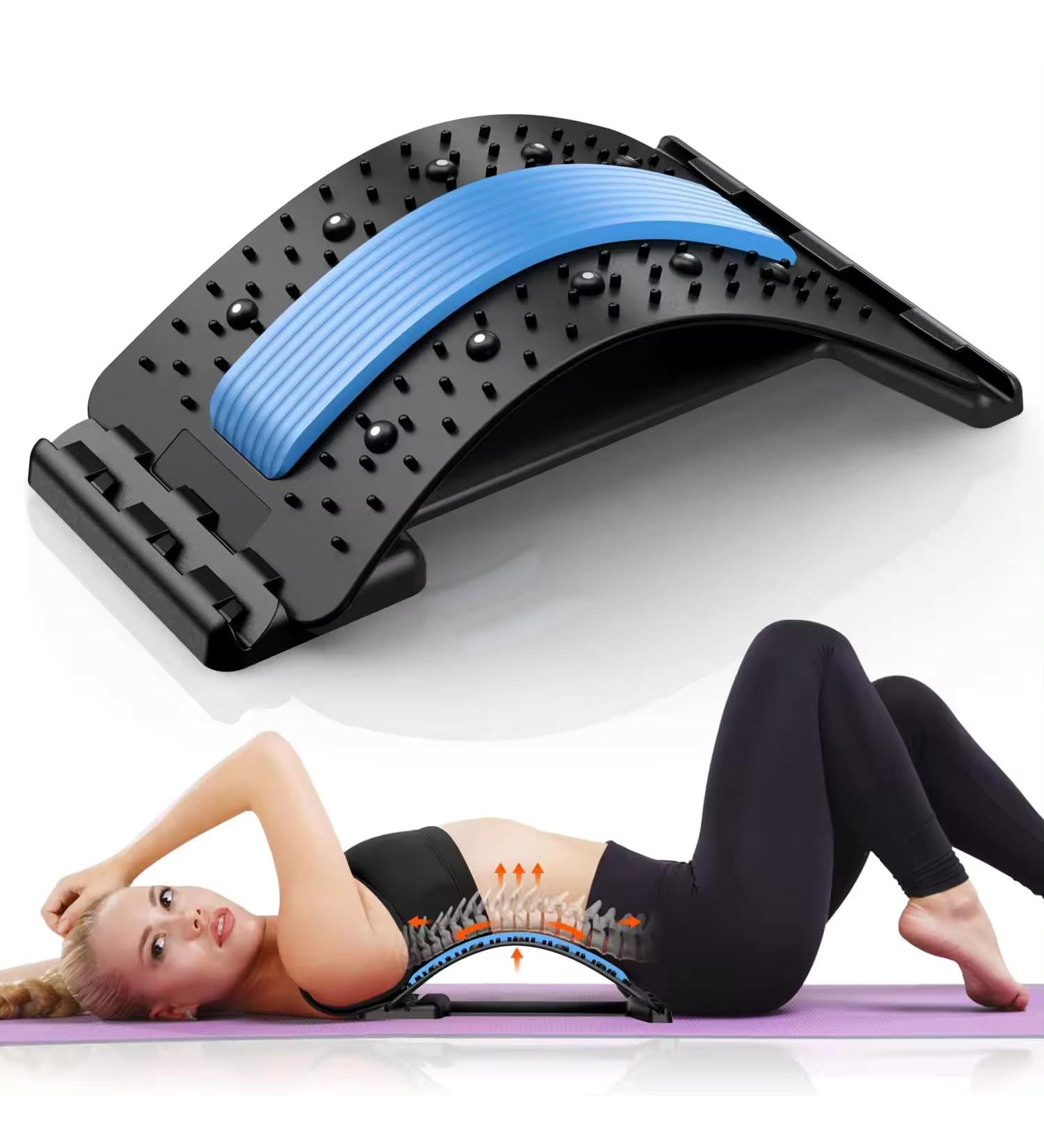 Adjustable Lumbar Back Stretcher for Pain Relief | Spine Decompression & Back Cracking Device - Buy Online on GoSupps.com
