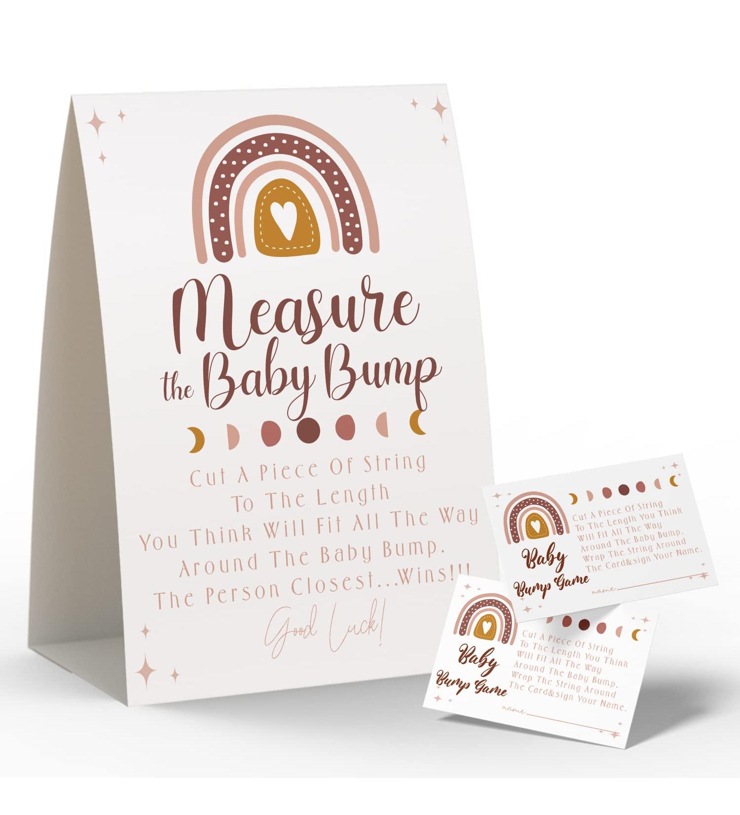 Baby Shower Games Set: Measure Mommy's Belly & Advice Cards - Fun Mommy Belly Size Game Kit (NIU-K03) - Buy Online on GoSupps.com