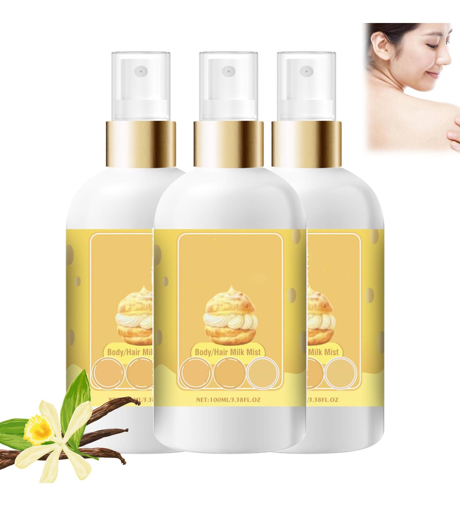 Body/Hair Milk Mist Body/Hair Milky Mist Strawberry Natural Hydrating And Moisturizing Body Mist Long Lasting Body Spray Suitable for All Skin Types 3Pcs-A - Buy Online on GoSupps.com