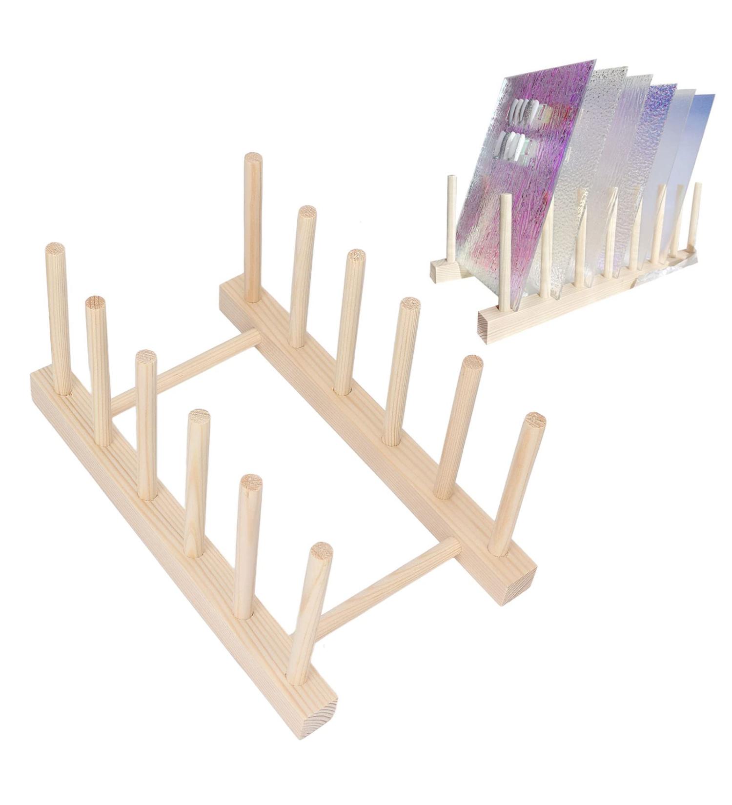 Display Stands Wooden Display Stand for Nail Art Elegant Board Easel with Stable Flat Plate Stand for Photos Frames Artworks - Buy Online on GoSupps.com